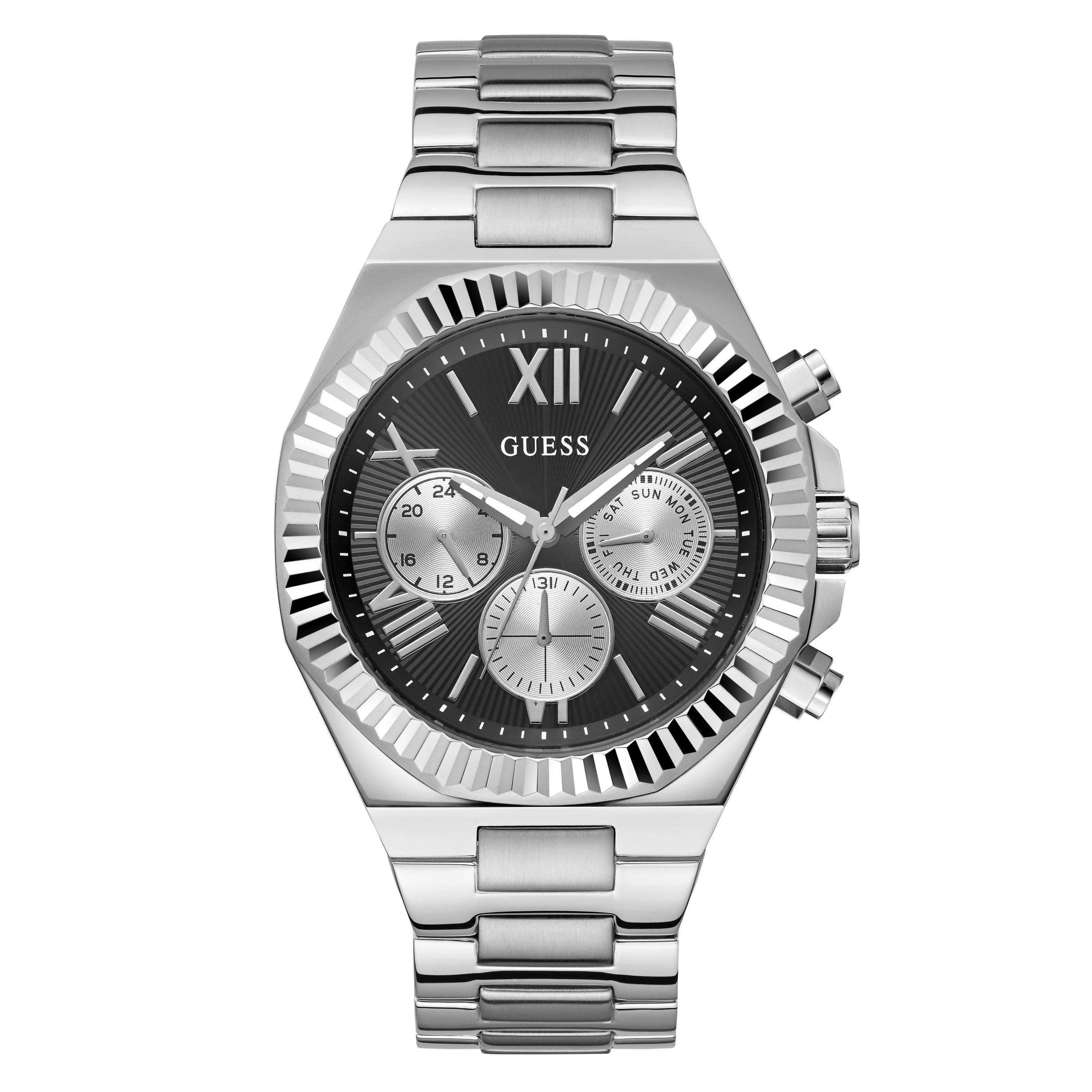 Guess Men's Black/Silver Equity Analogue Quartz Watch