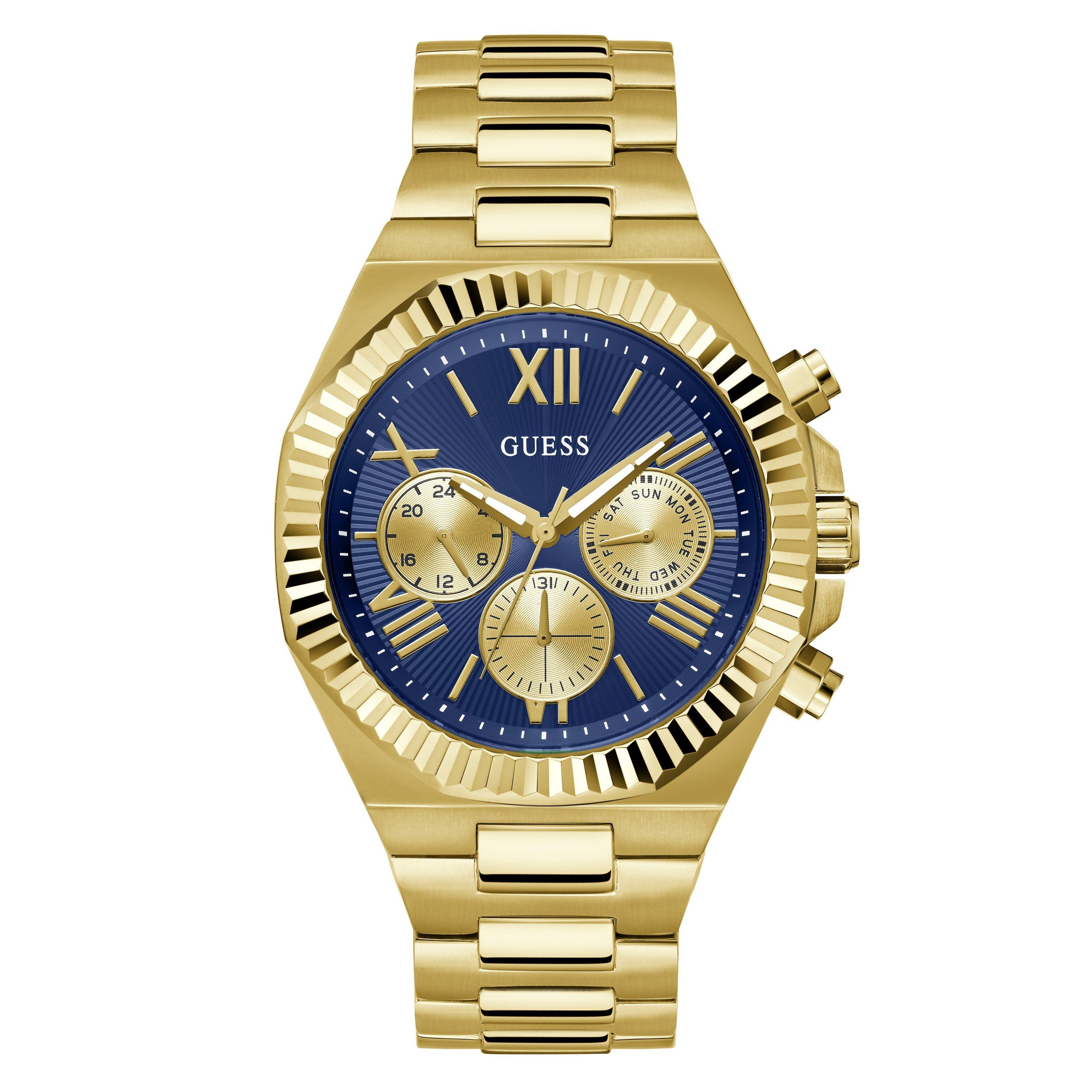 Blue/Gold - Guess - Men's Equity Analogue Quartz Watch - 1