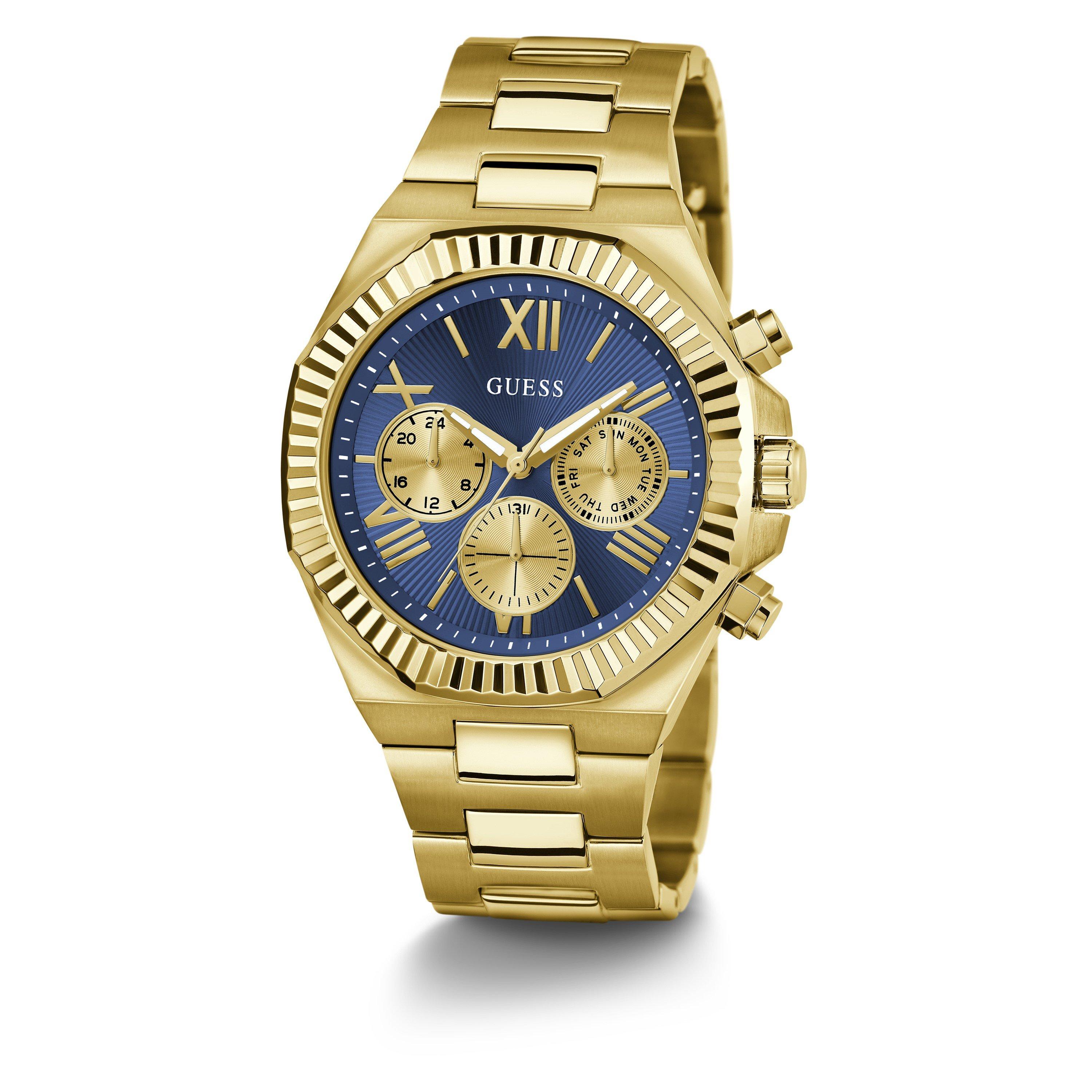 Blue/Gold - Guess - Men's Equity Analogue Quartz Watch - 5
