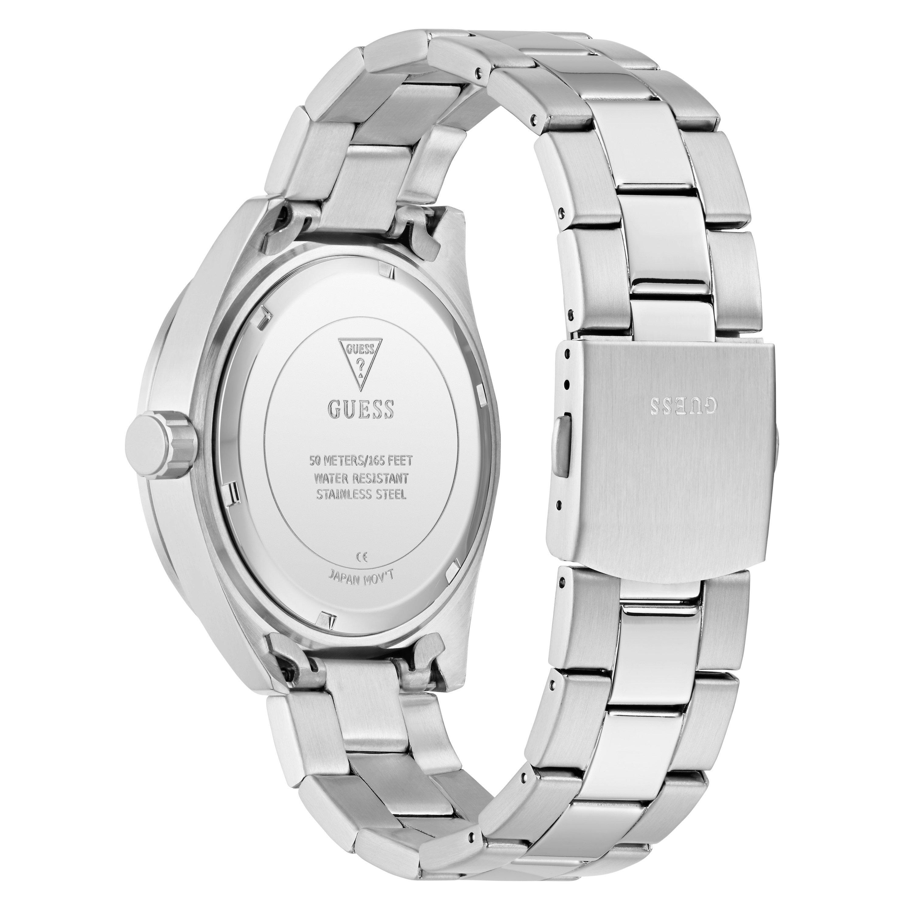 Black/Silver - Guess - Men's Letterman Analogue Quartz Watch - 3
