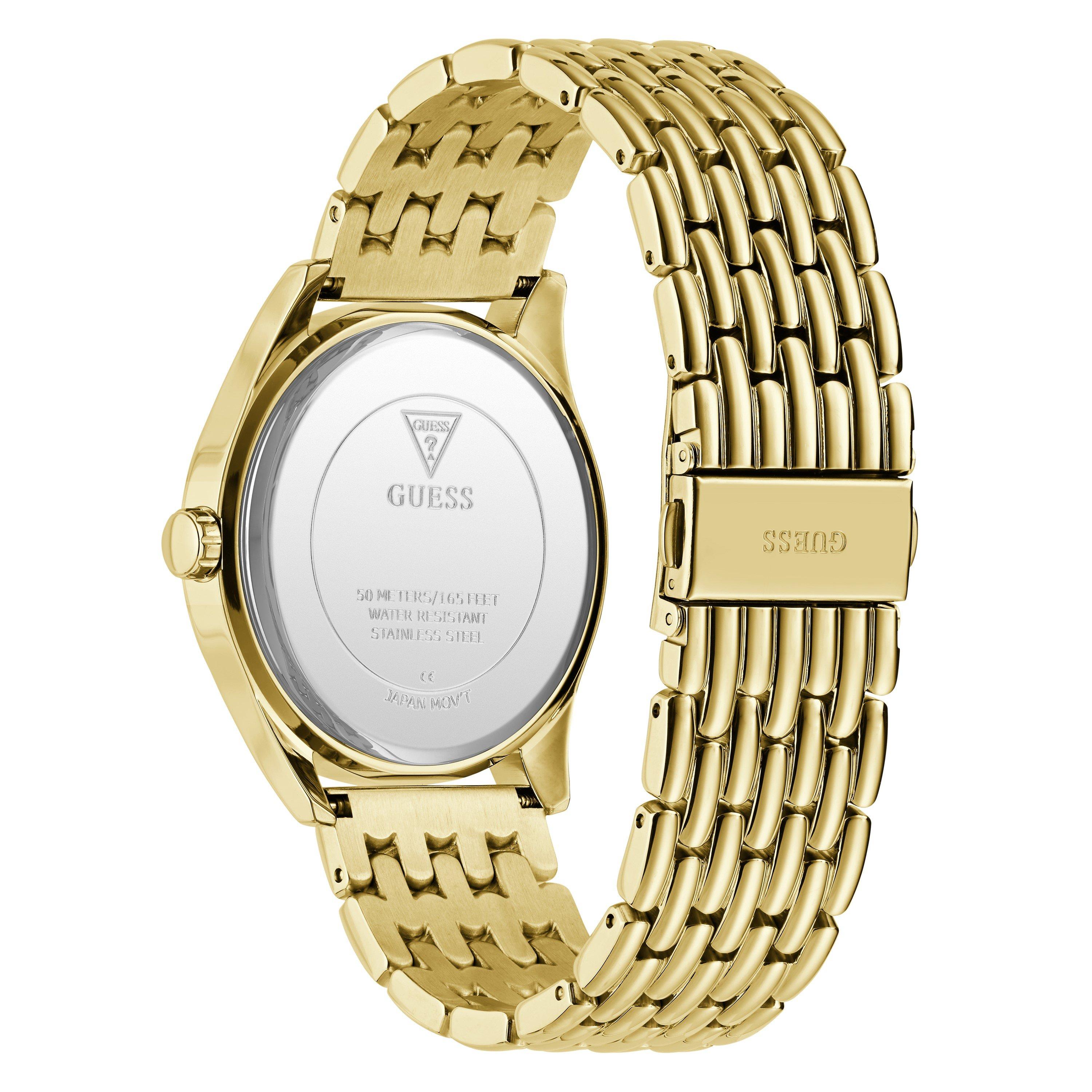 Green/Gold - Guess - Men's Tate Analogue Quartz Watch - 3