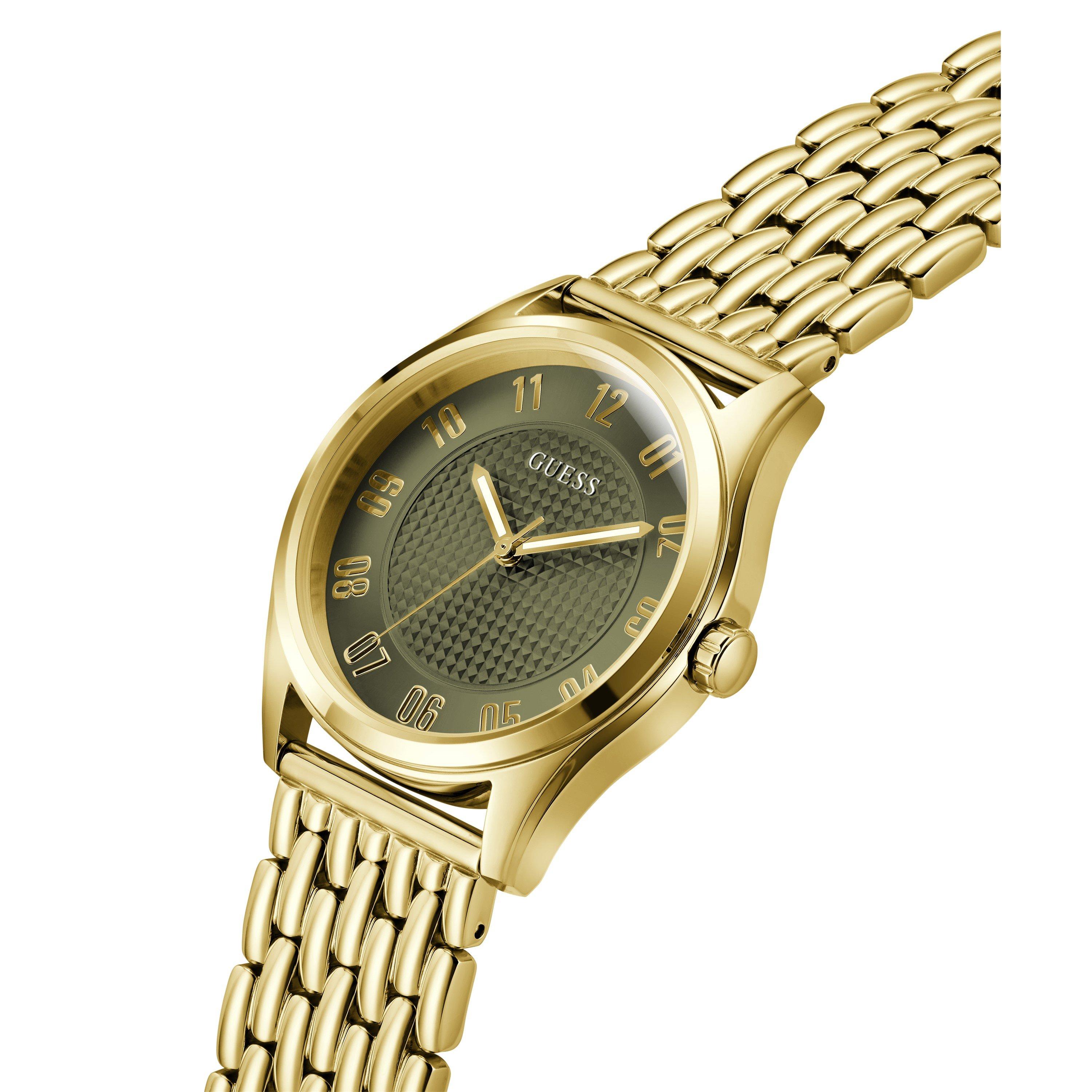 Green/Gold - Guess - Men's Tate Analogue Quartz Watch - 4