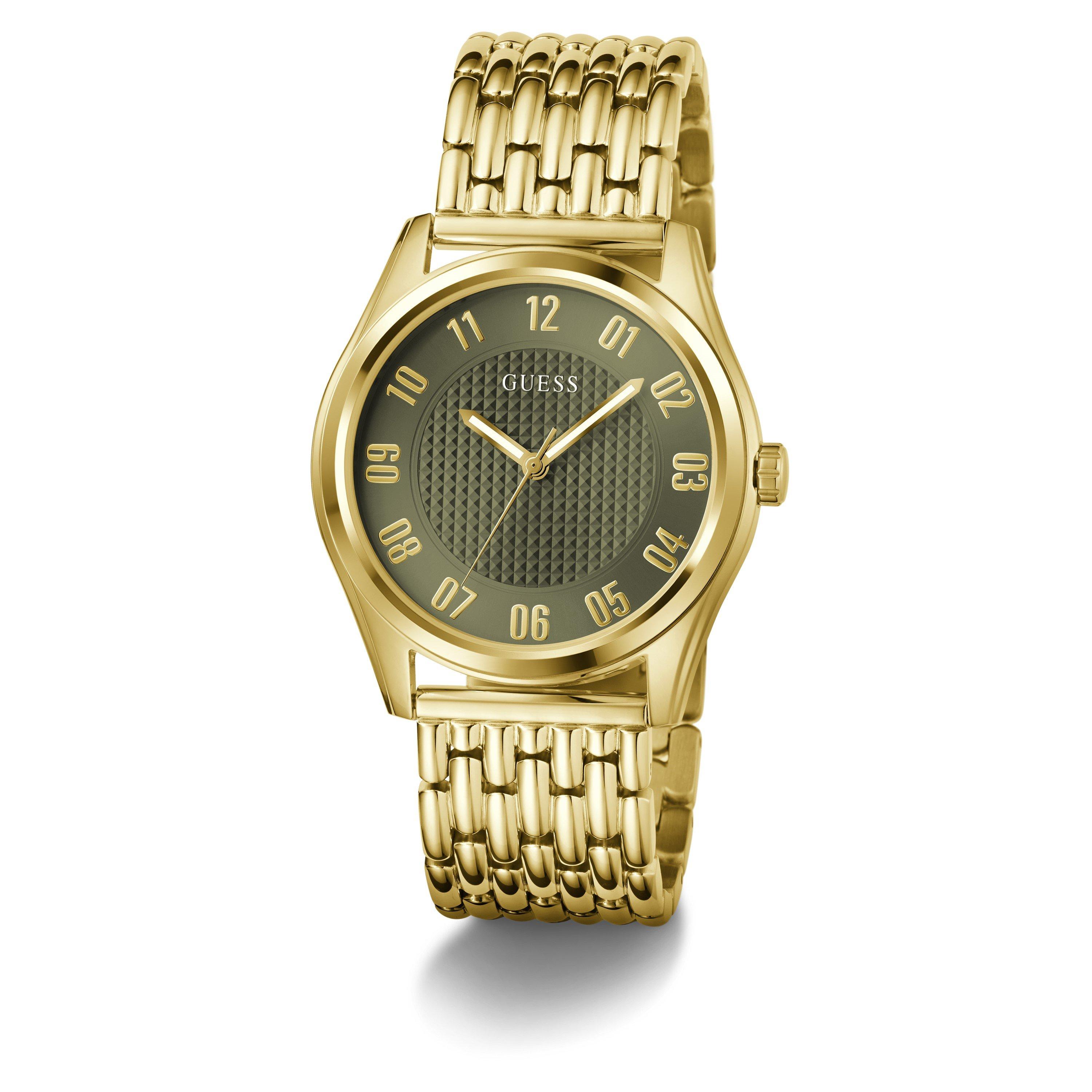 Green/Gold - Guess - Men's Tate Analogue Quartz Watch - 5