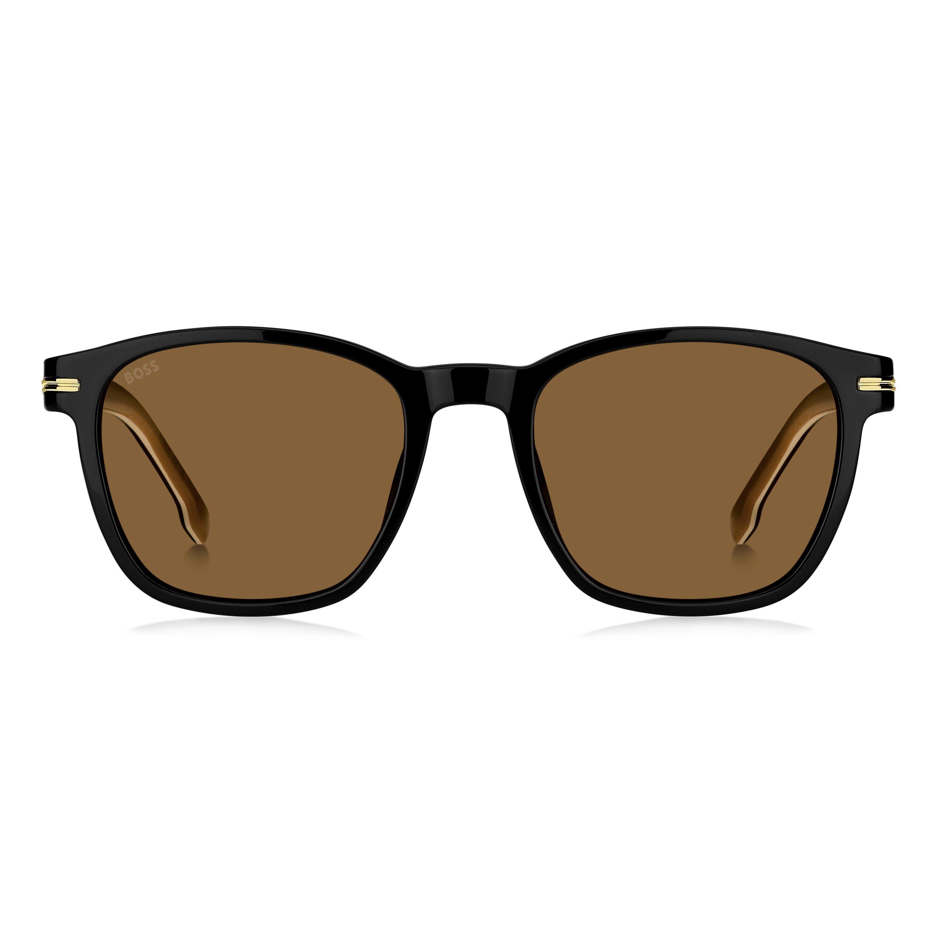 Black - Boss - Men's Square Sunglasses - 2