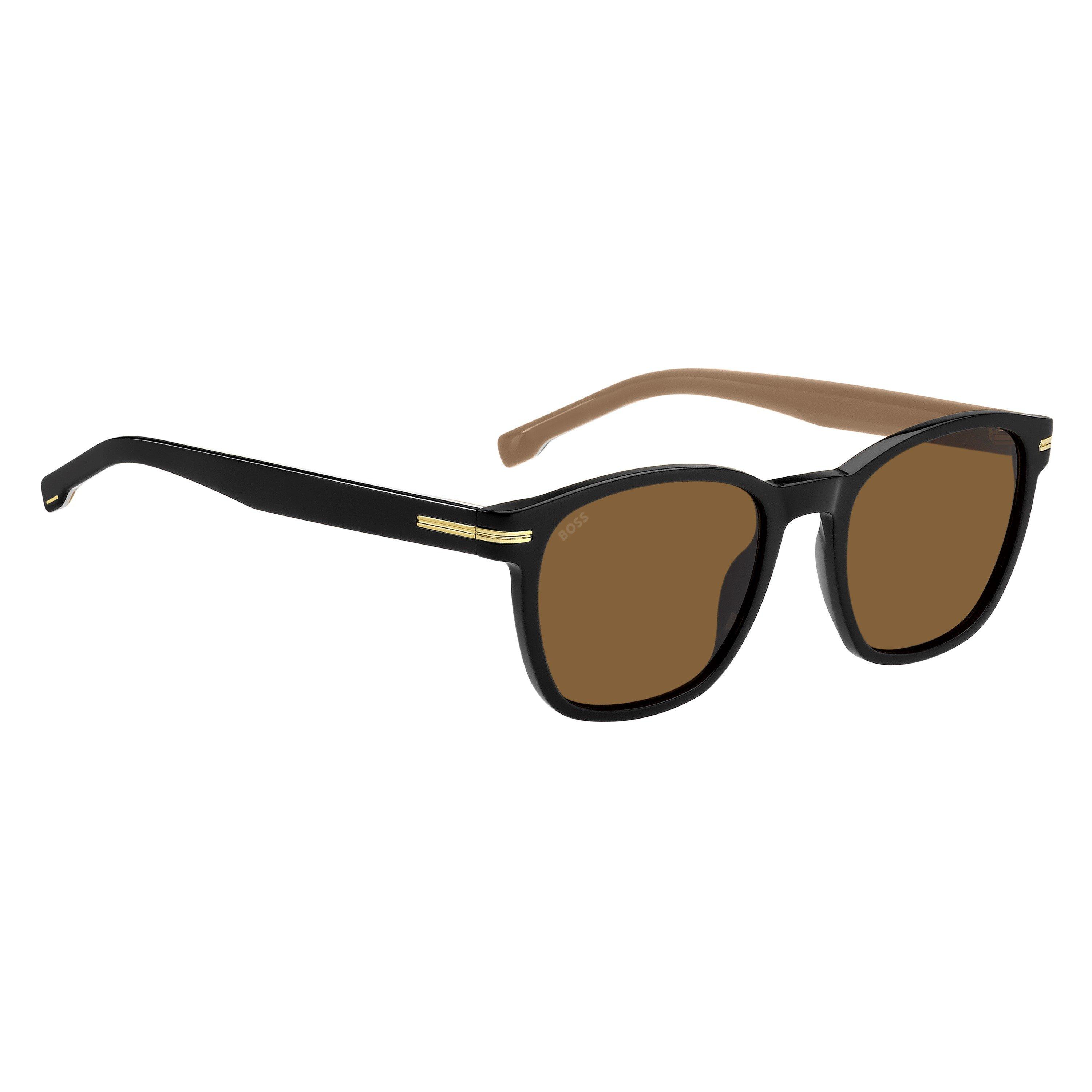Black - Boss - Men's Square Sunglasses - 3