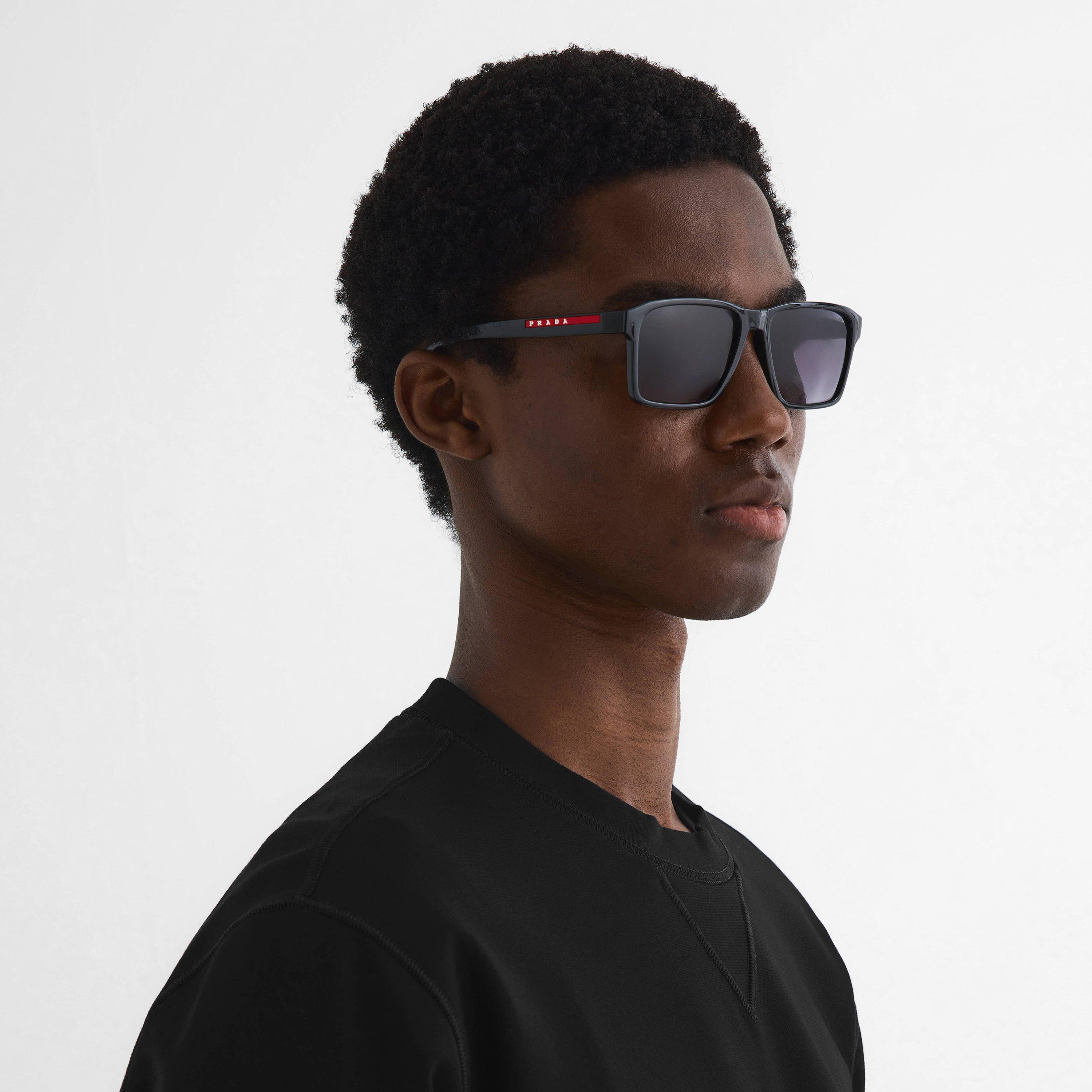 Black - Prada - Men's 0PS 05YS Aviator Sunglasses - 3