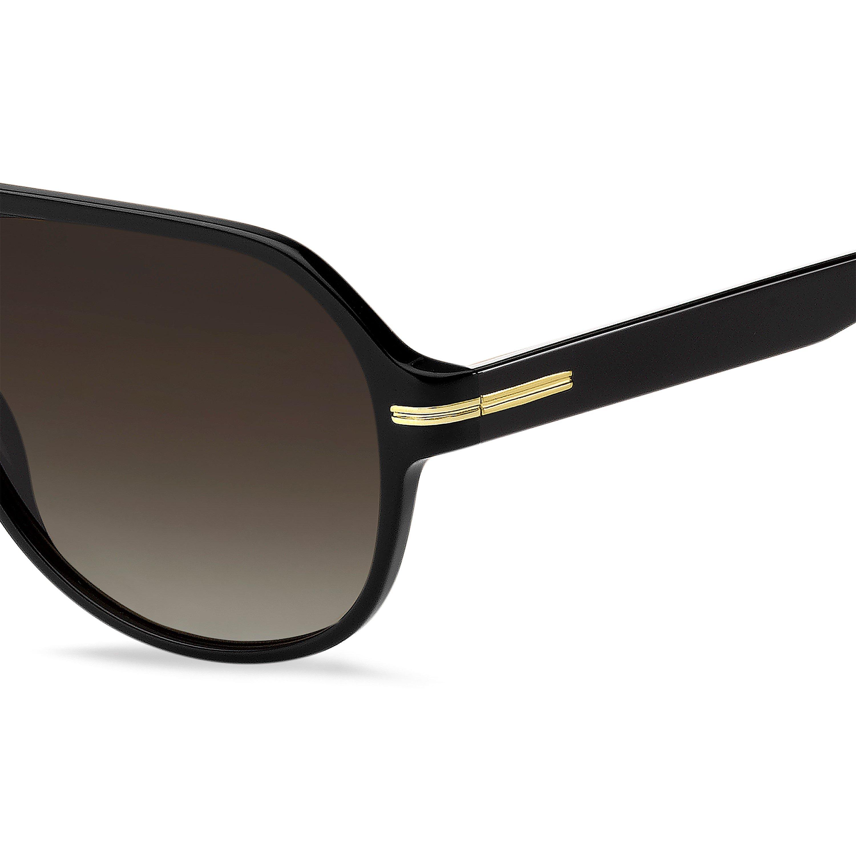 Black - Boss - Men's Square Sunglasses - 4