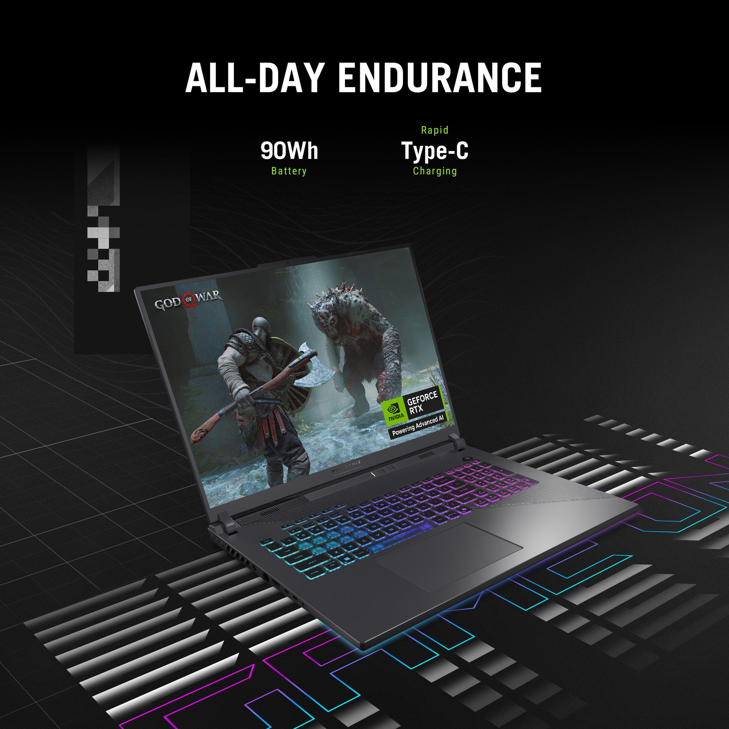 Black - ASUS - ASUS ROG Strix G18 18 2.5K 300Hz Gaming Laptop - Ultra 9 290HX Plus 32GB RAM 1TB SSD RTX 5070 Ti - 13