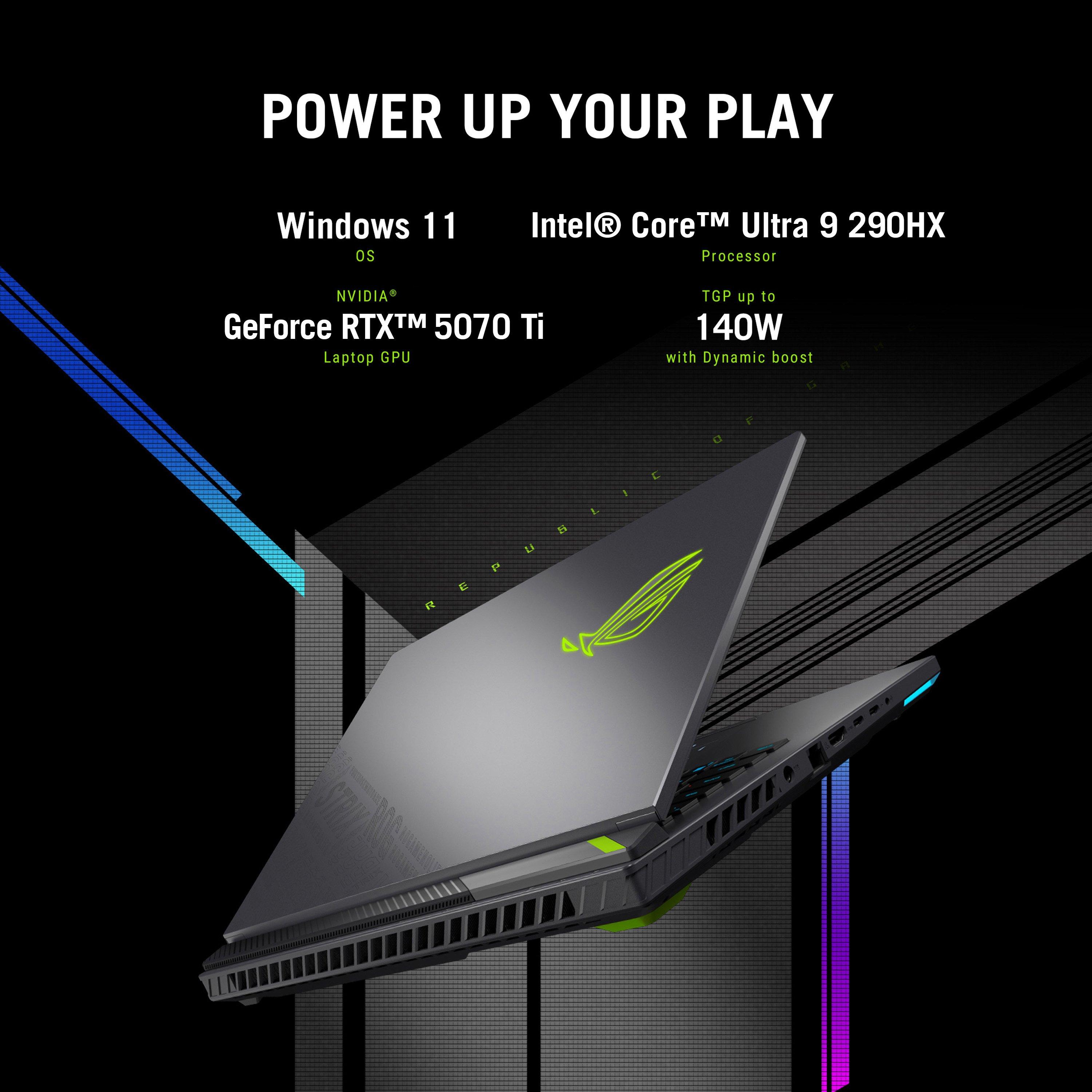Black - ASUS - ASUS ROG Strix G18 18 2.5K 300Hz Gaming Laptop - Ultra 9 290HX Plus 32GB RAM 1TB SSD RTX 5070 Ti - 9