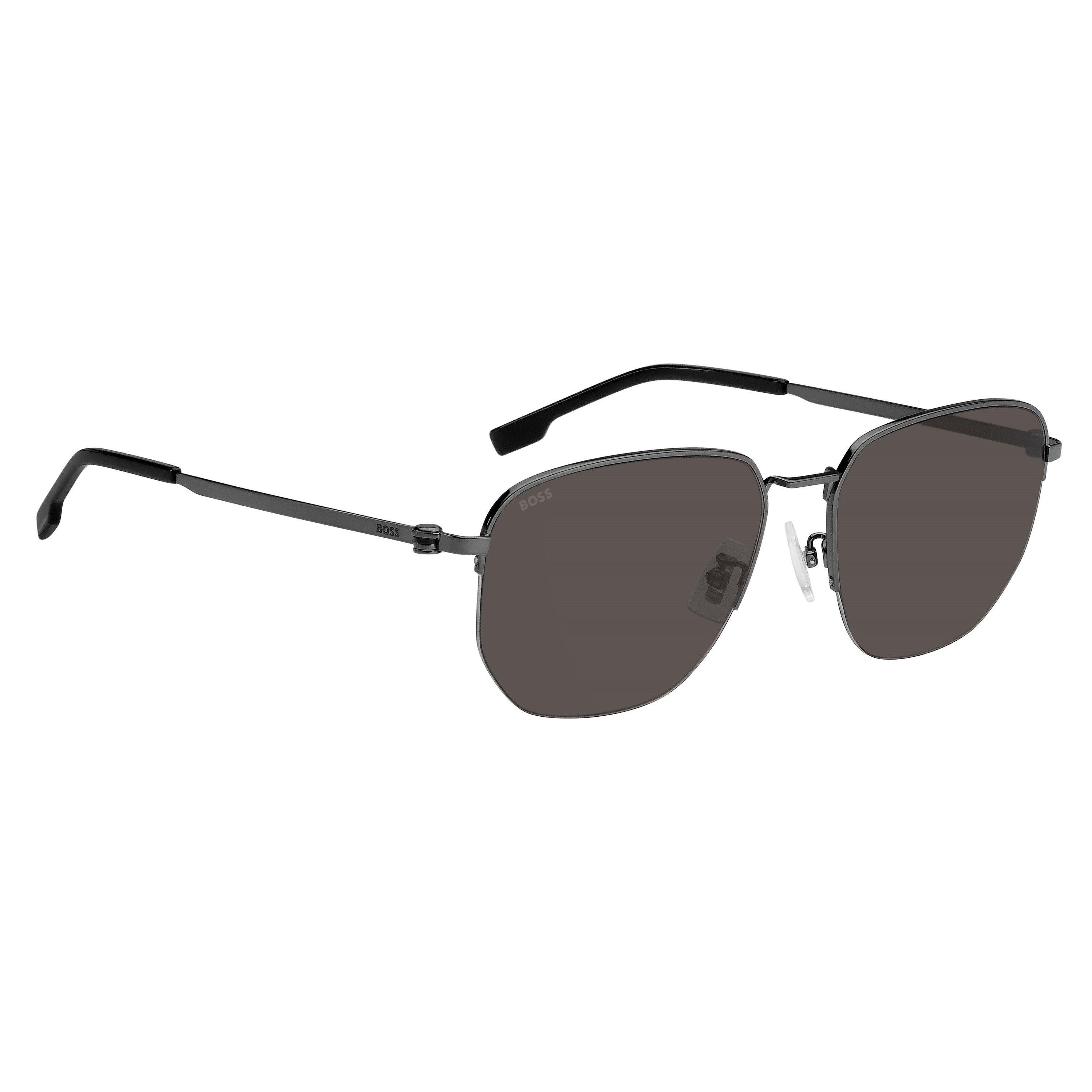 Black - Boss - Men's Sunglass Square Sunglasses - 3