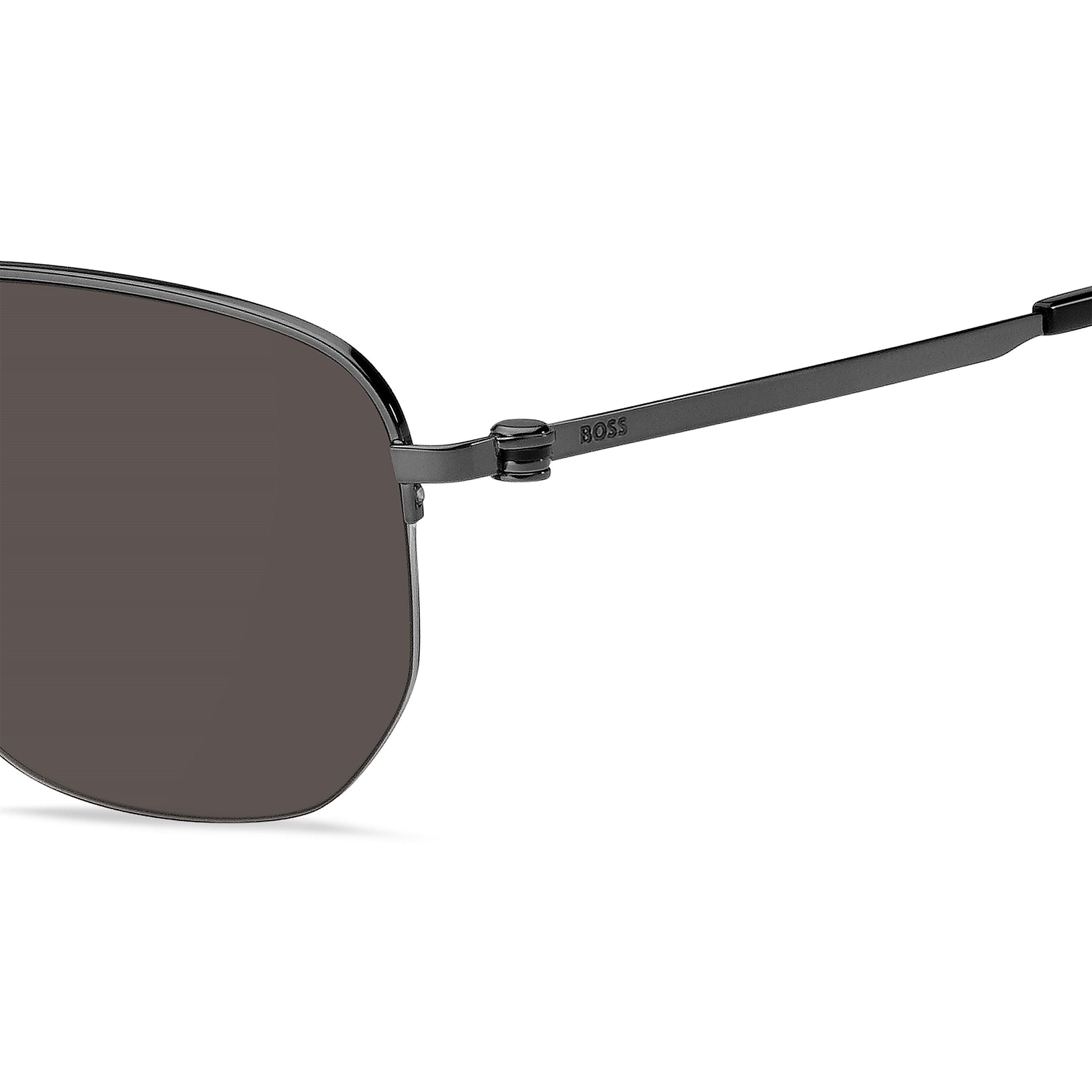 Black - Boss - Men's Sunglass Square Sunglasses - 4
