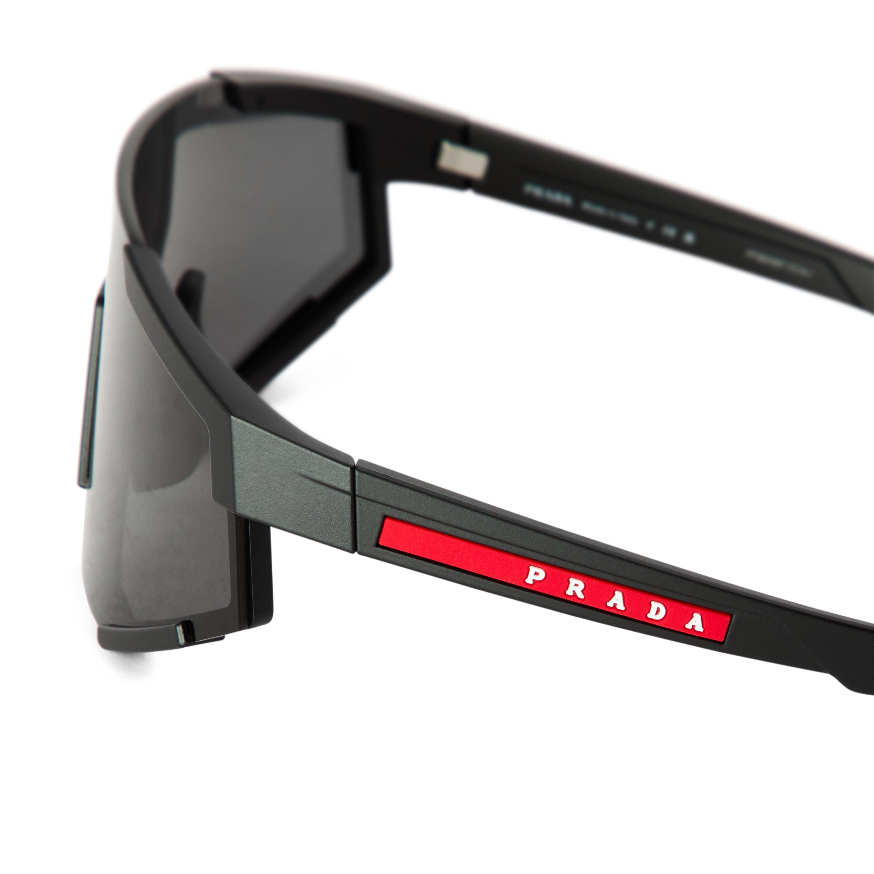 Black Rubber - Prada - Men's 0PS 04WS Shield Sunglasses - 3