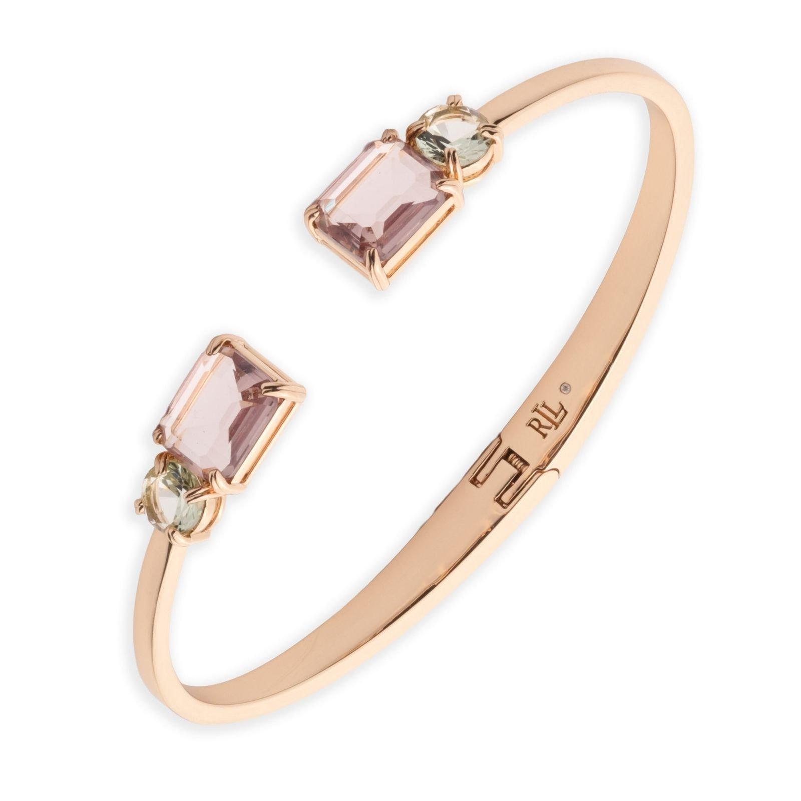 Lauren by Ralph Lauren Lauren Ralph Lauren Gold & Blush Stone Open Cuff - Gld/Blush Multi