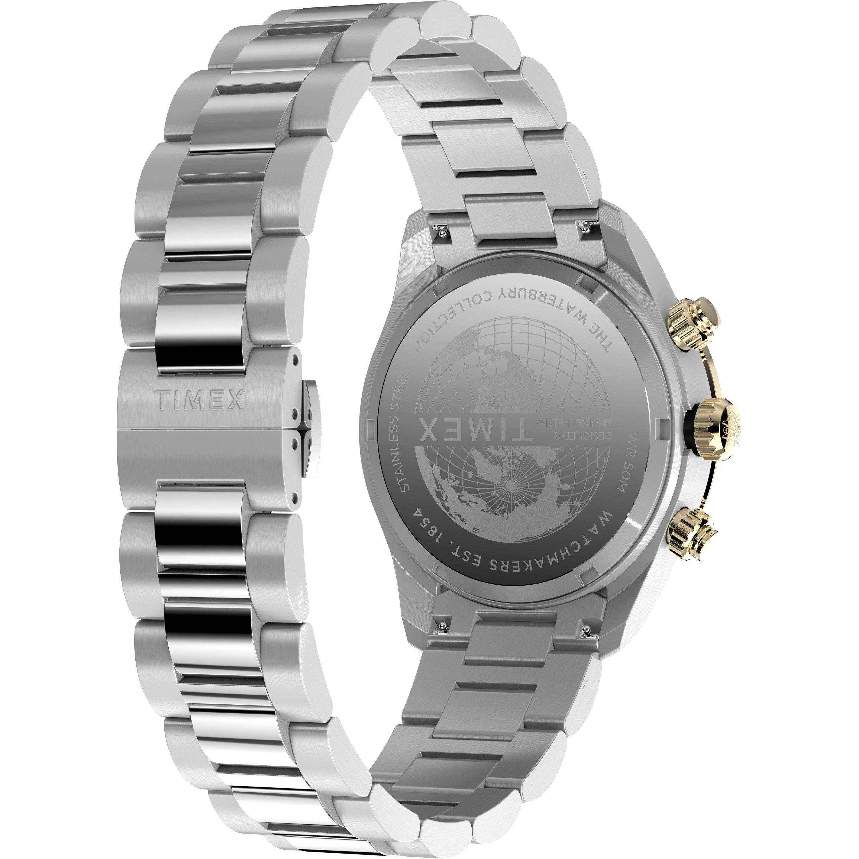 Black/Silver - Timex - Men's Waterbury Analogue Quartz Watch - 5