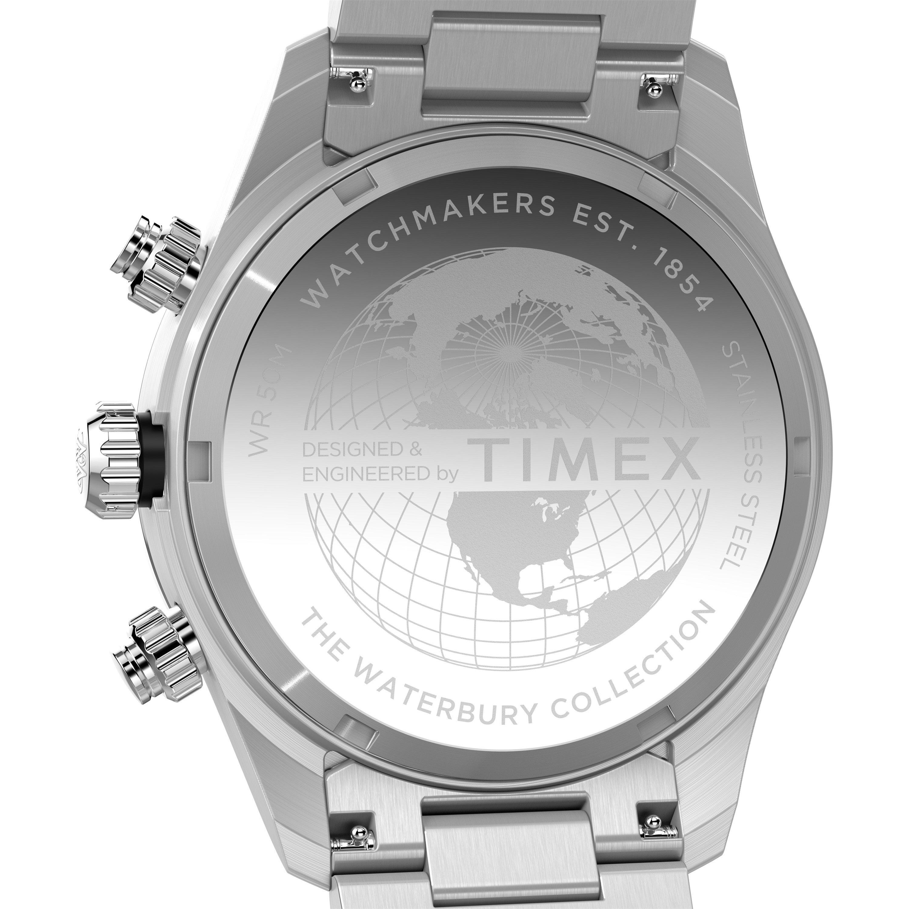 Silver/Silver - Timex - Men's Waterbury Analogue Quartz Watch - 4