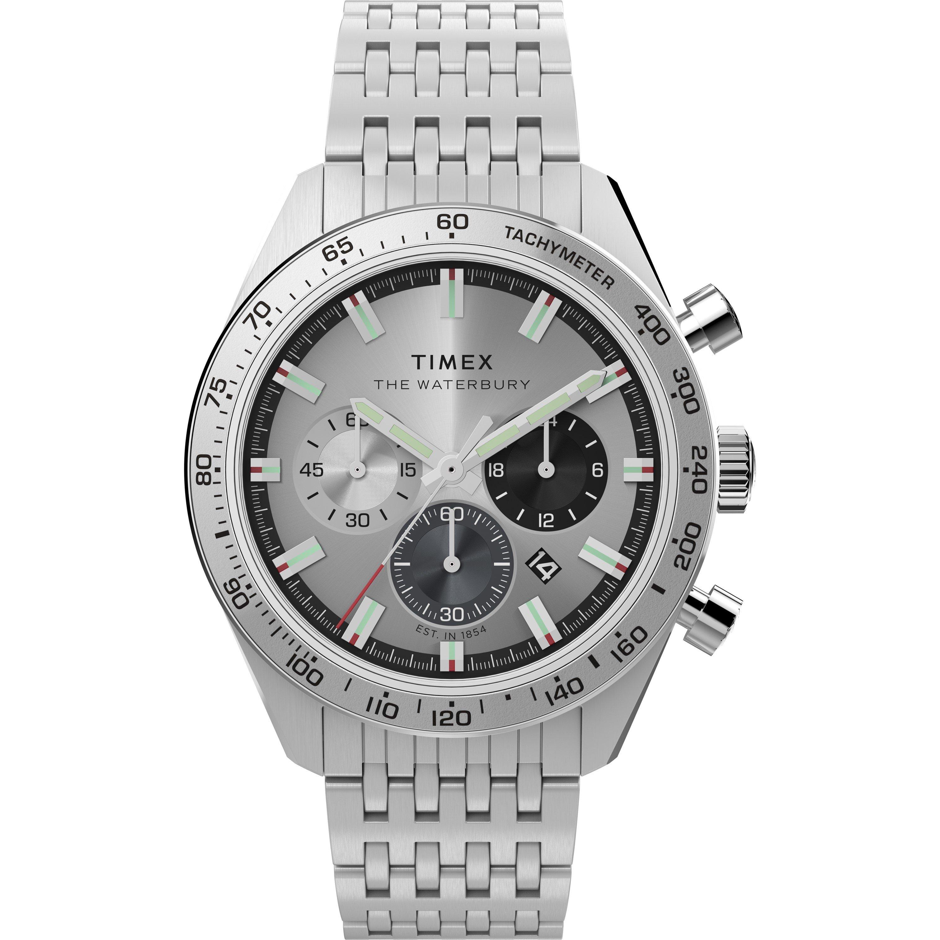 Timex Men's Waterbury Analogue Quartz Watch - Silver/Silver