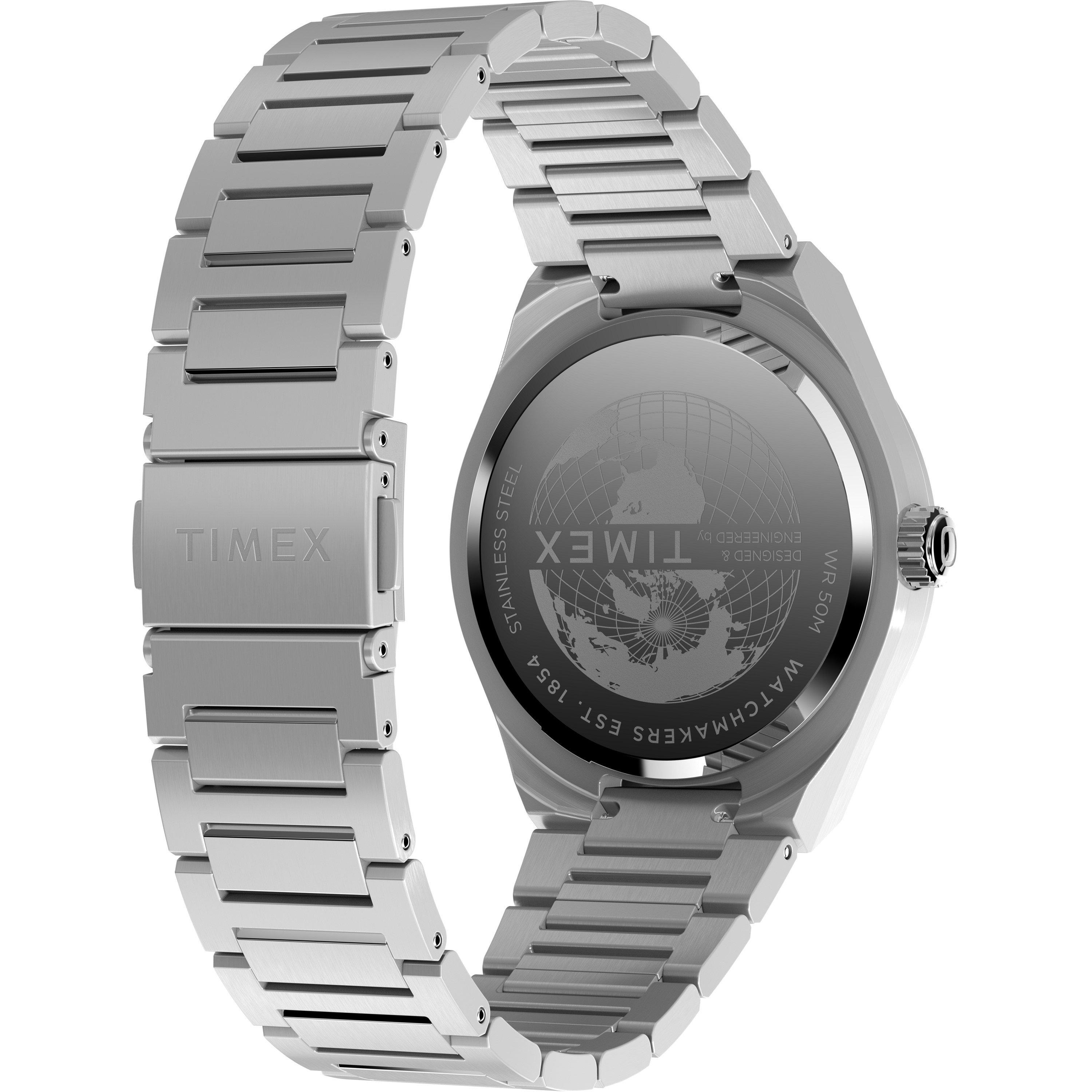 Black/Silver - Timex - Men's Auto Analogue Watch - 5