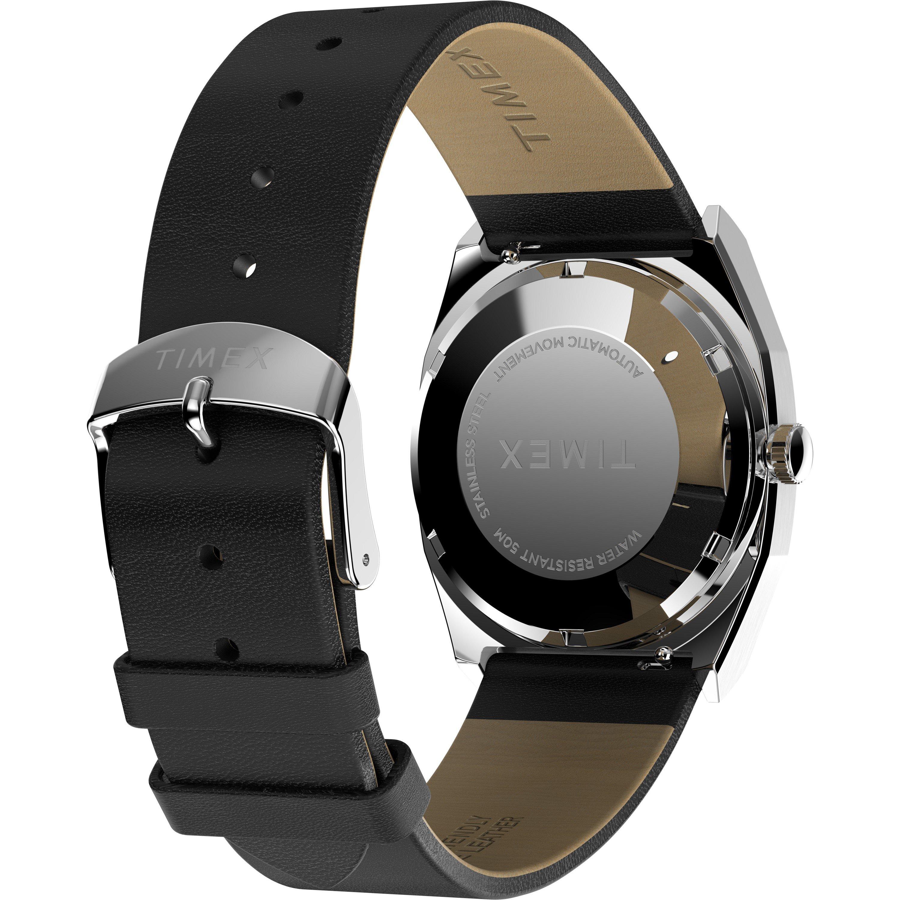 Zwart/Zilver - Timex - Men's Auto Analogue Watch - 5