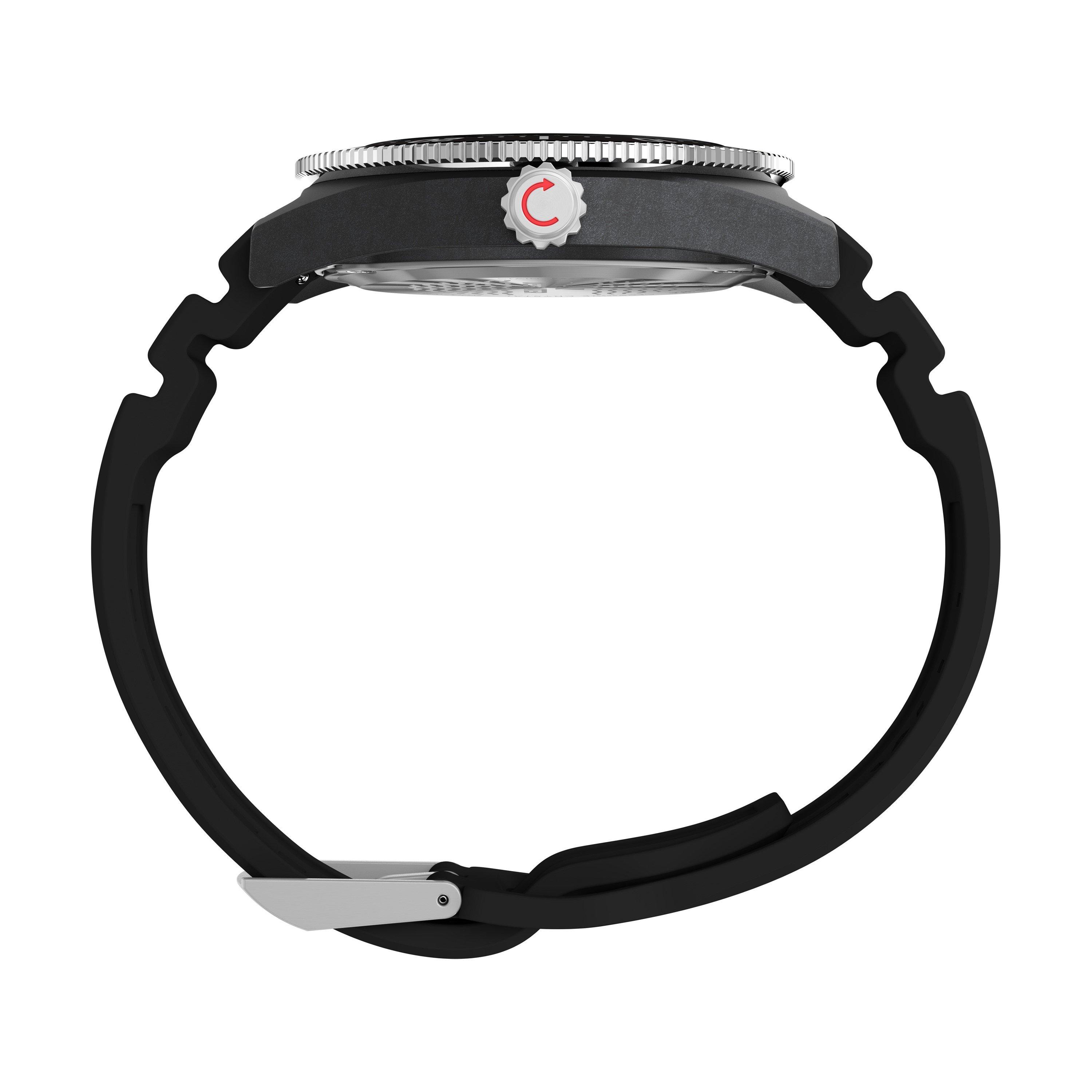 Black/Silver - Timex - Men's Deep Water Meridian Quartz Watch - 2