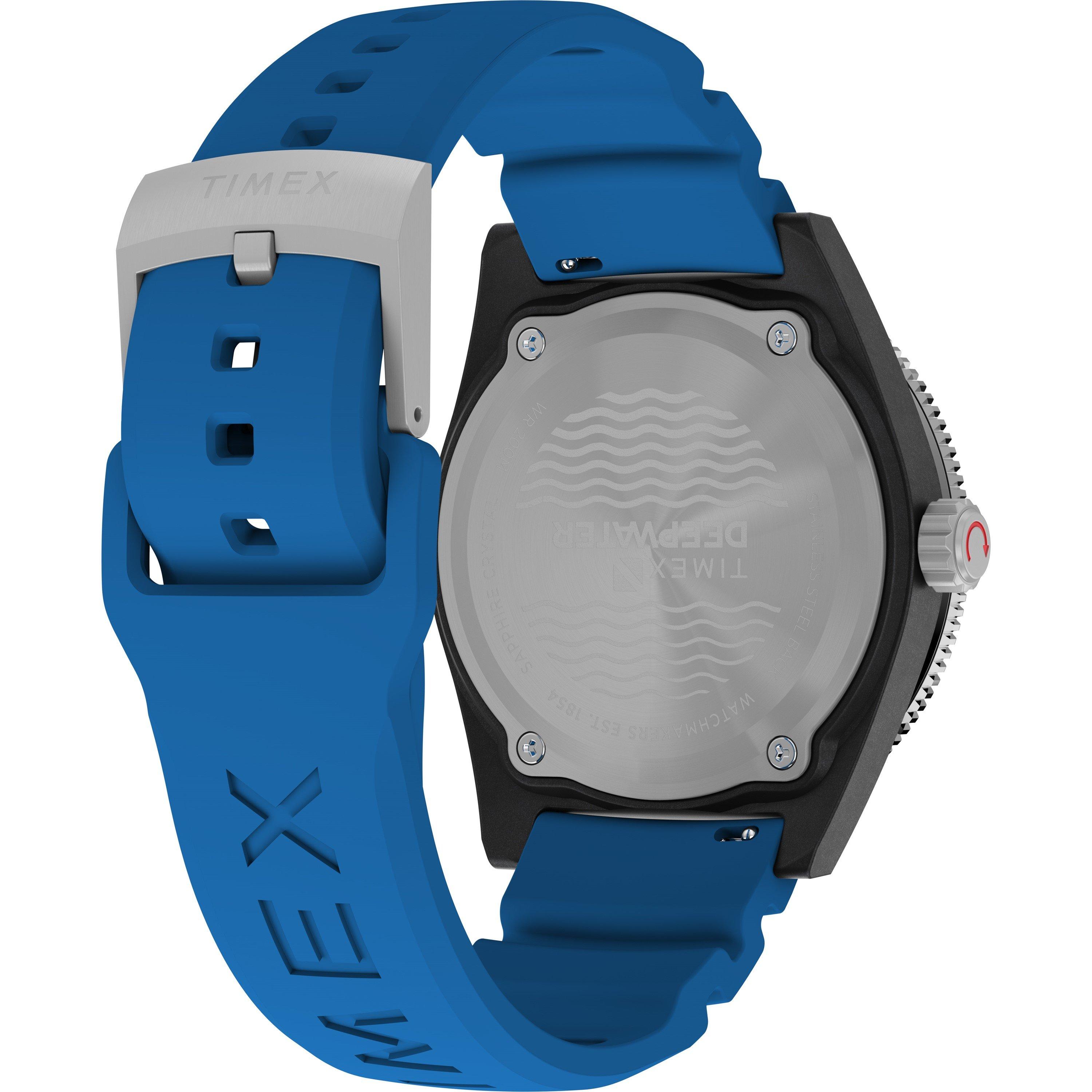 Negro/Plata - Timex - Men's Deep Water Meridian Water Resistant Analogue Quartz Watch - 5