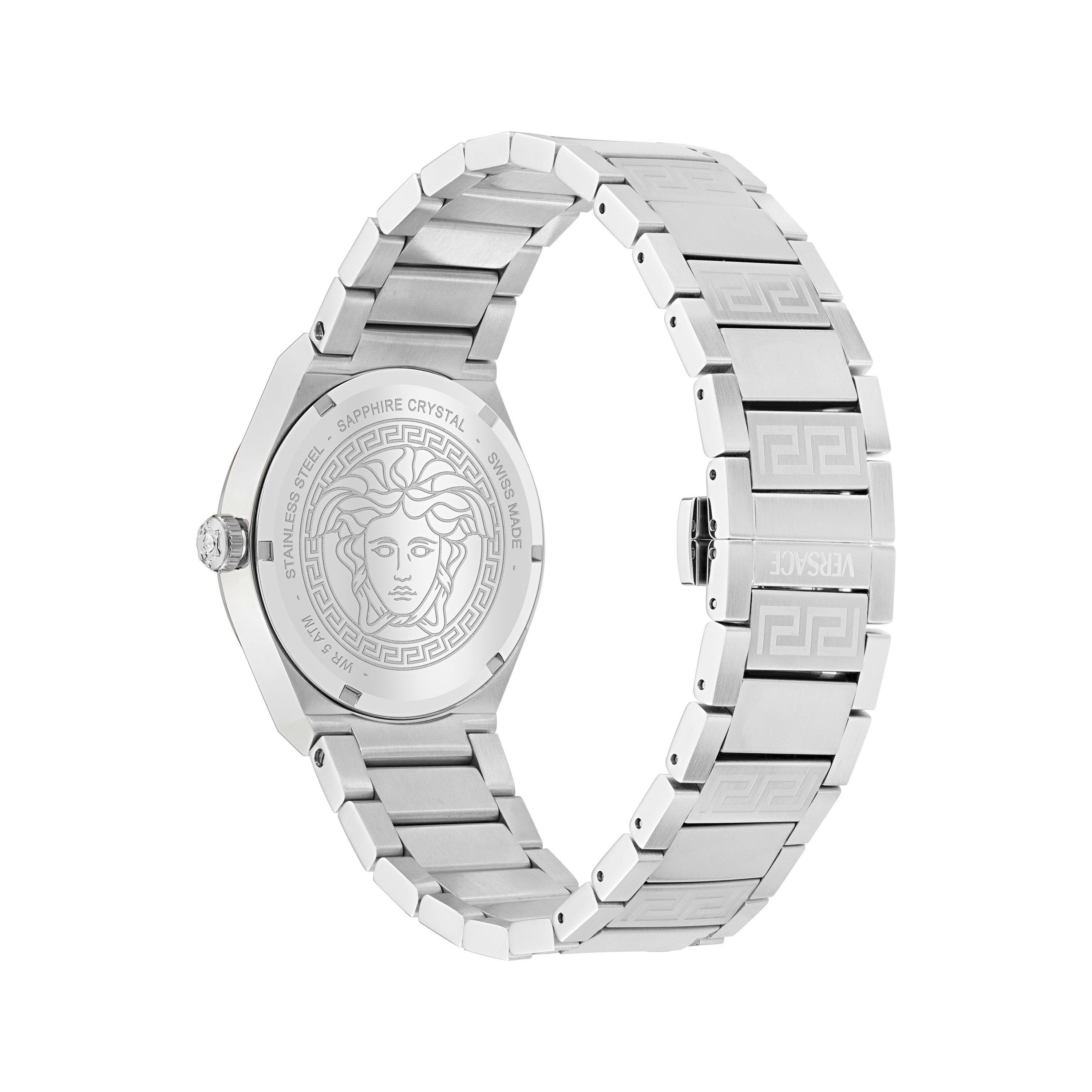 Blue/Silver - Versace - Men's V Auria Analogue Quartz Watch - 2