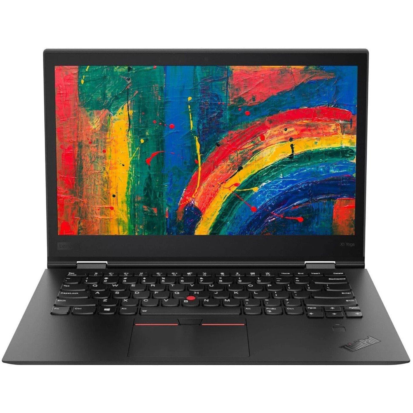 Black - Lenovo - Refurbished Lenovo ThinkPad X1 Yoga Gen 3 14 Inch 2 in 1 Laptop - Intel Core I7-8650U 16GB 512GB SSD - 1