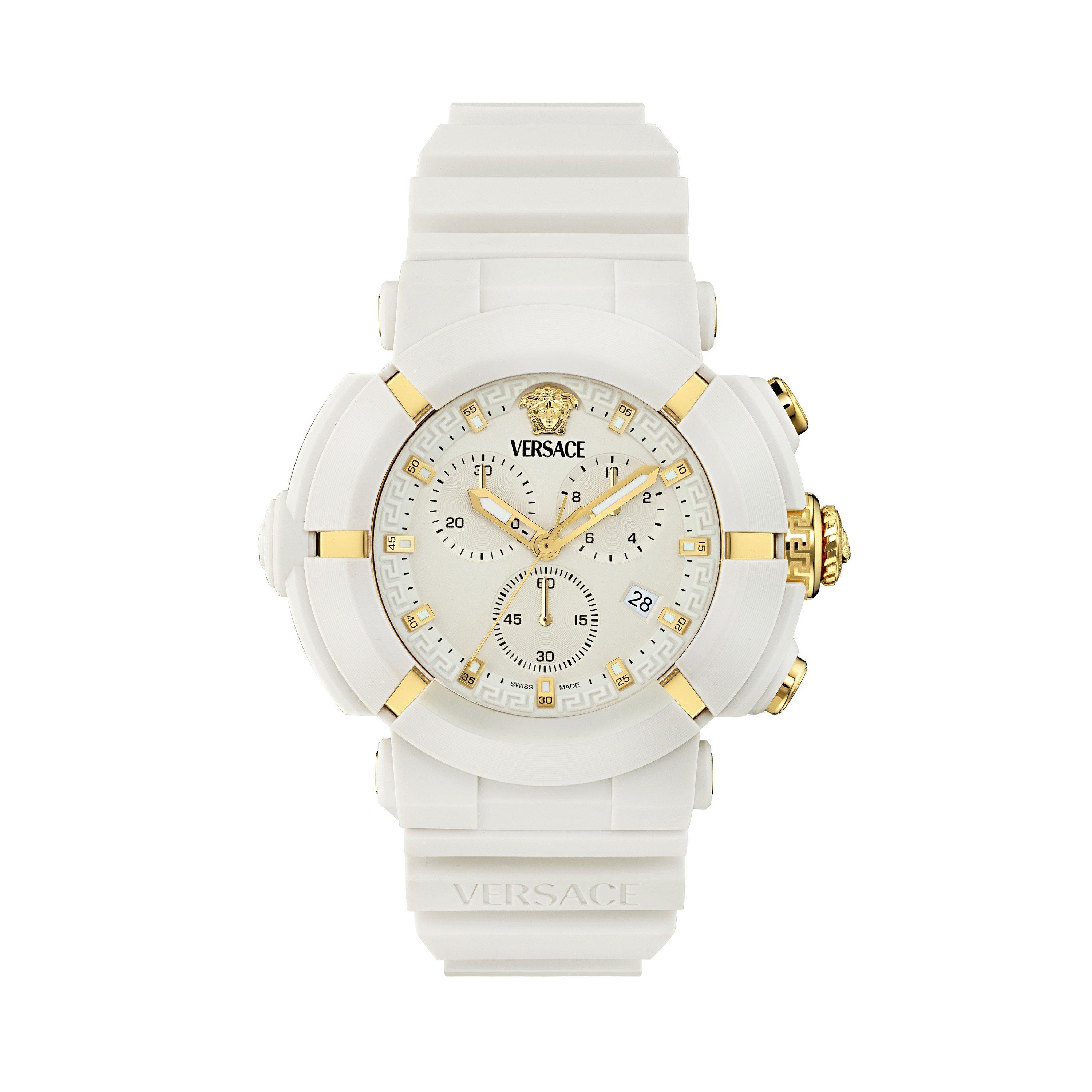 Versace Men's Quartz Analogue Watch - White/White