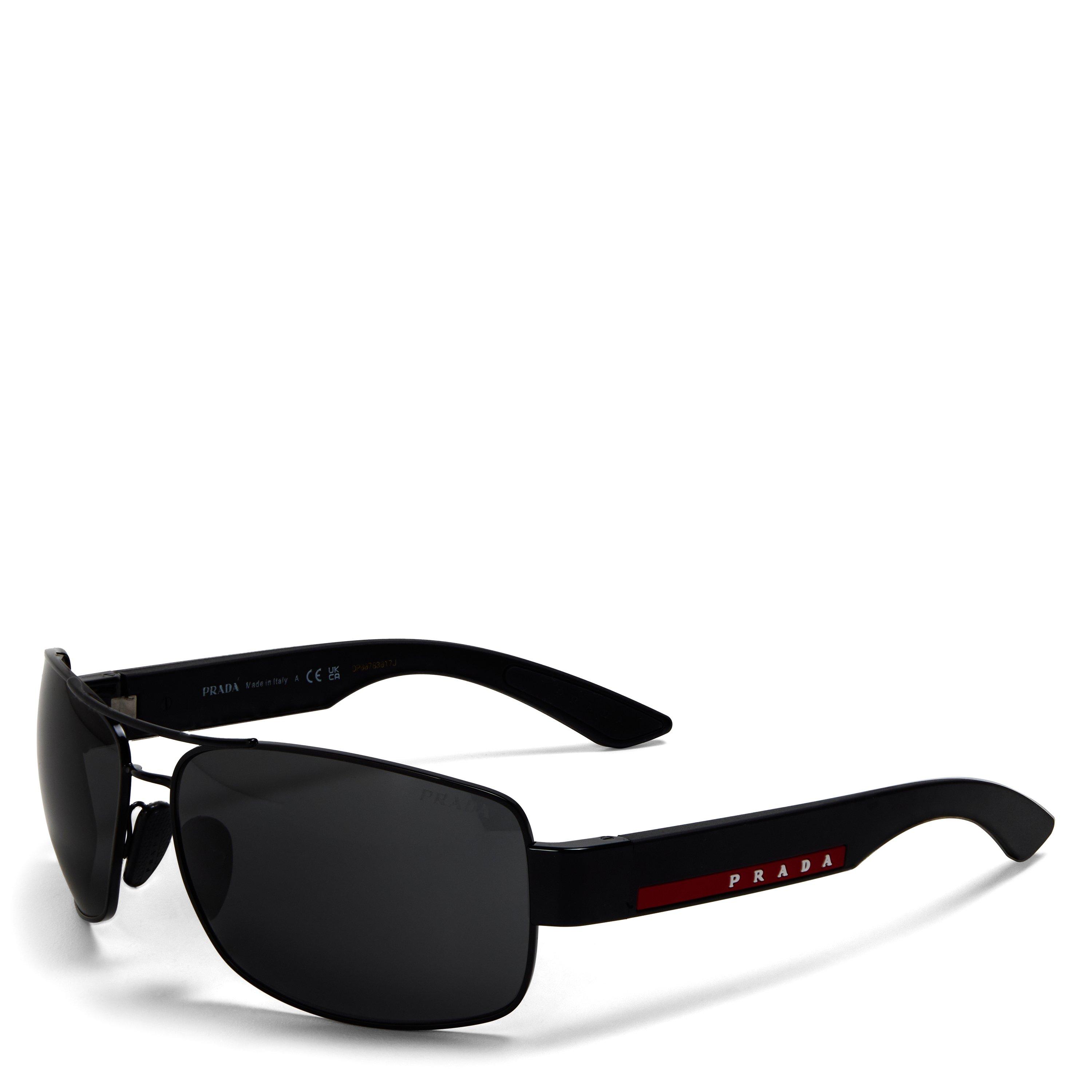 Prada Men's 0PS B52S Aviator Sunglasses - Black