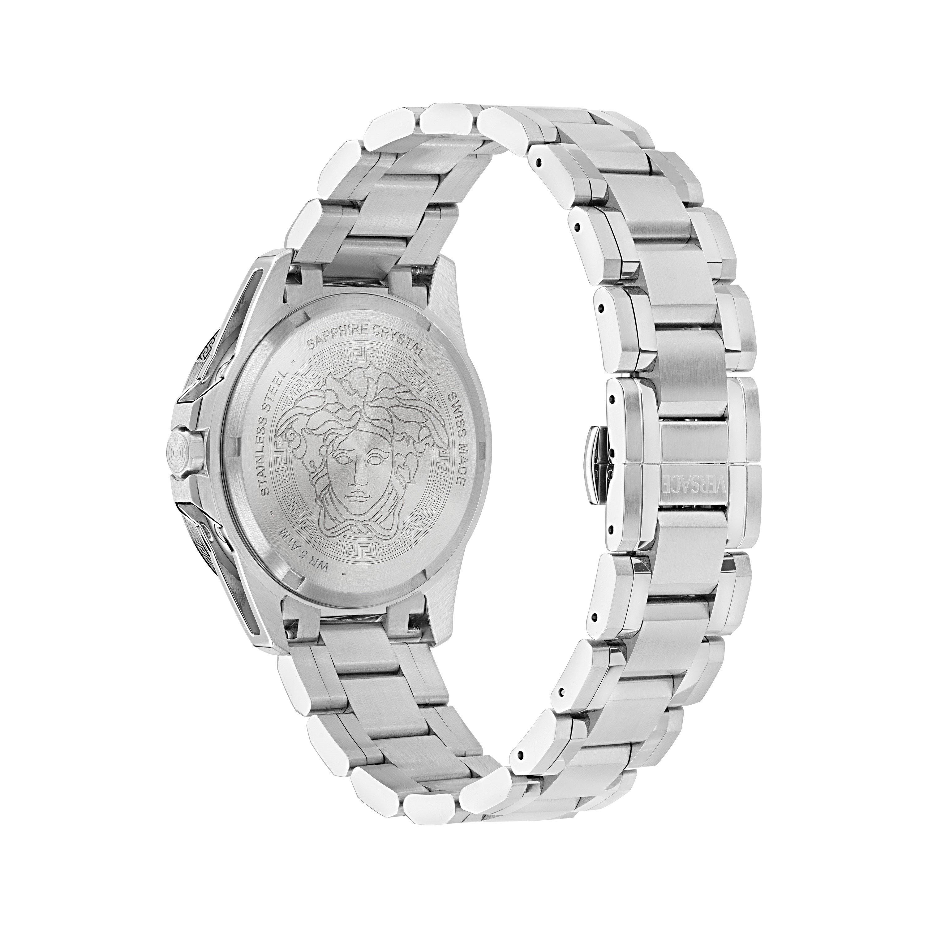 Blue/Silver - Versace - Men's Moonphase Analogue Quartz Watch - 2