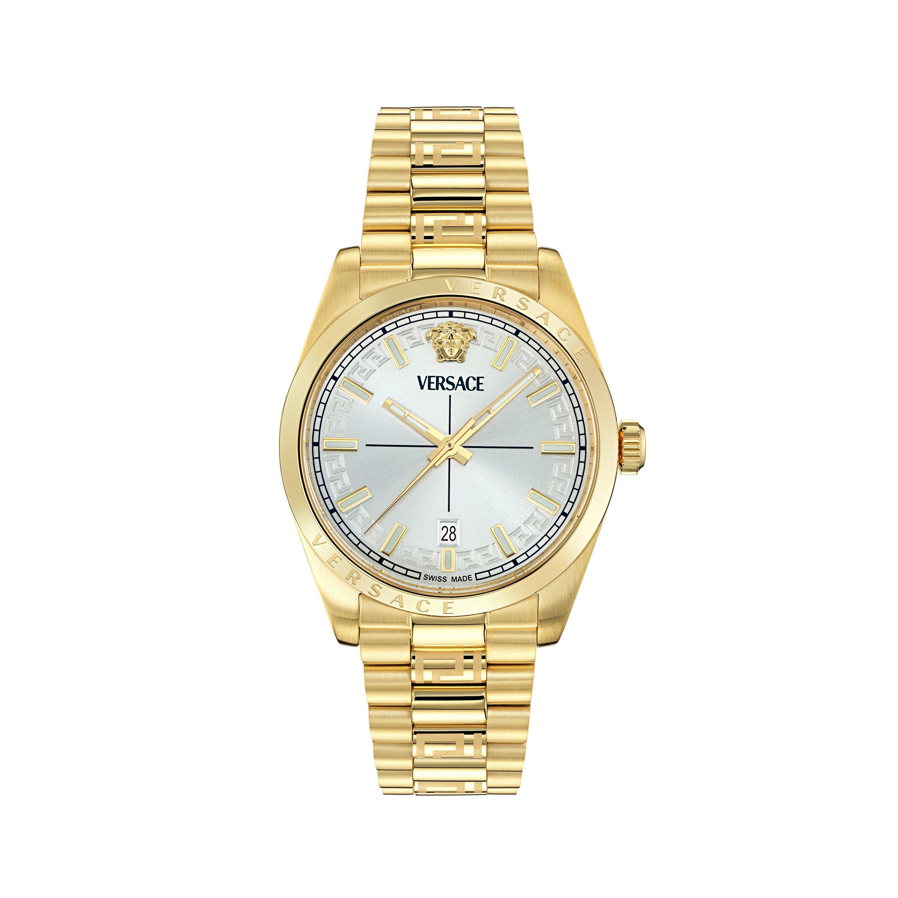 Versace Men's Millennium Quartz Analogue Quartz Watch - White/Gold