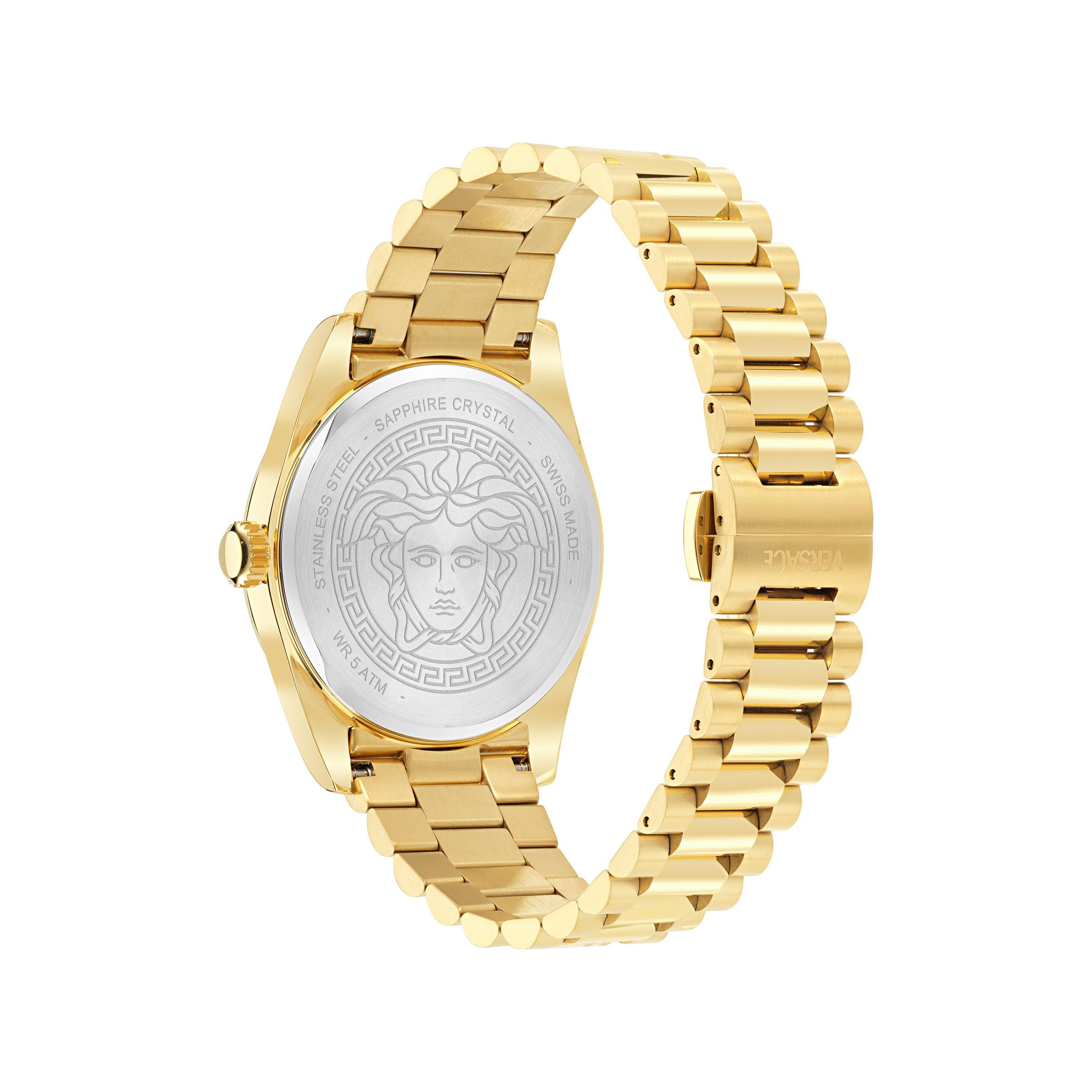 White/Gold - Versace - Men's Millennium Quartz Analogue Quartz Watch - 2