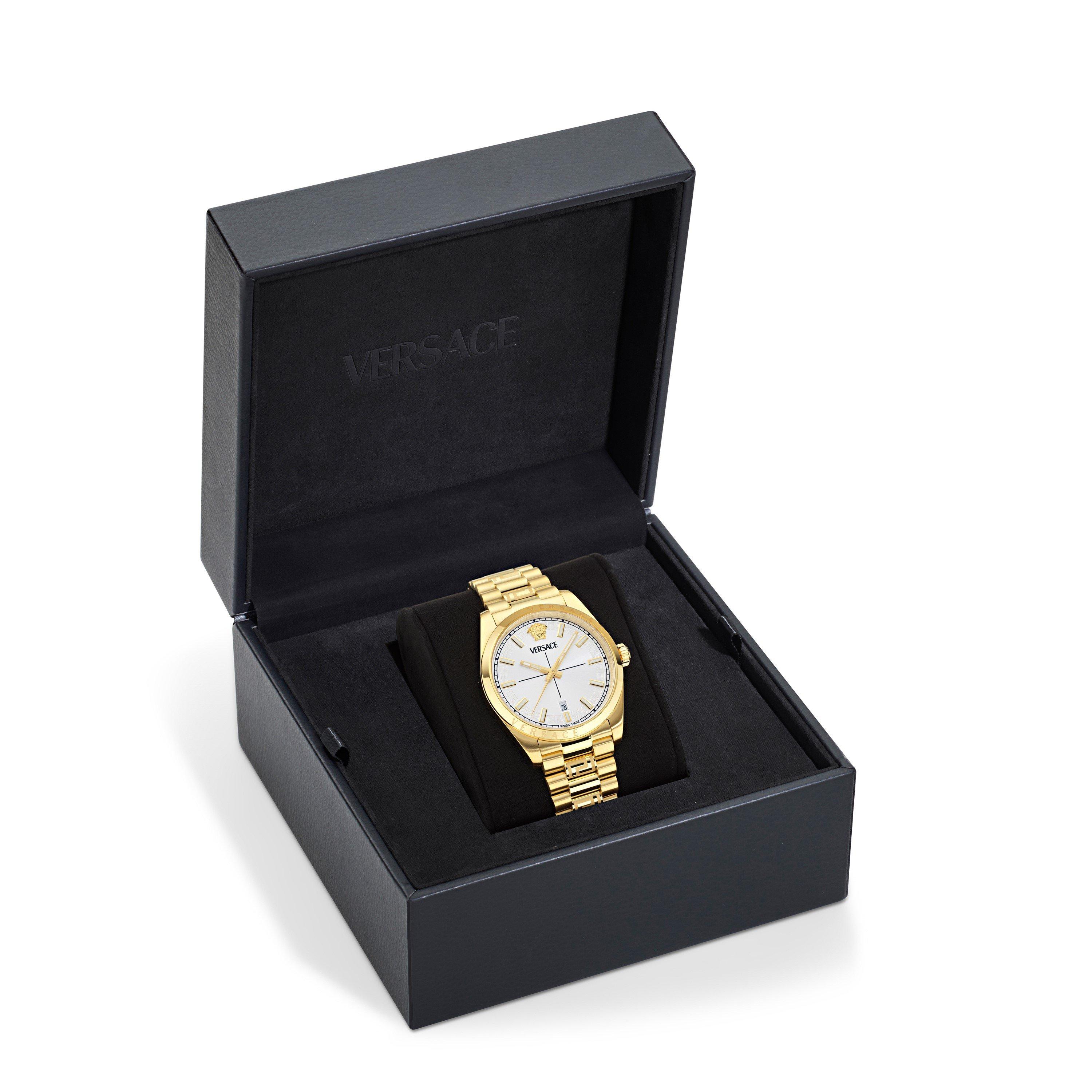 White/Gold - Versace - Men's Millennium Quartz Analogue Quartz Watch - 4
