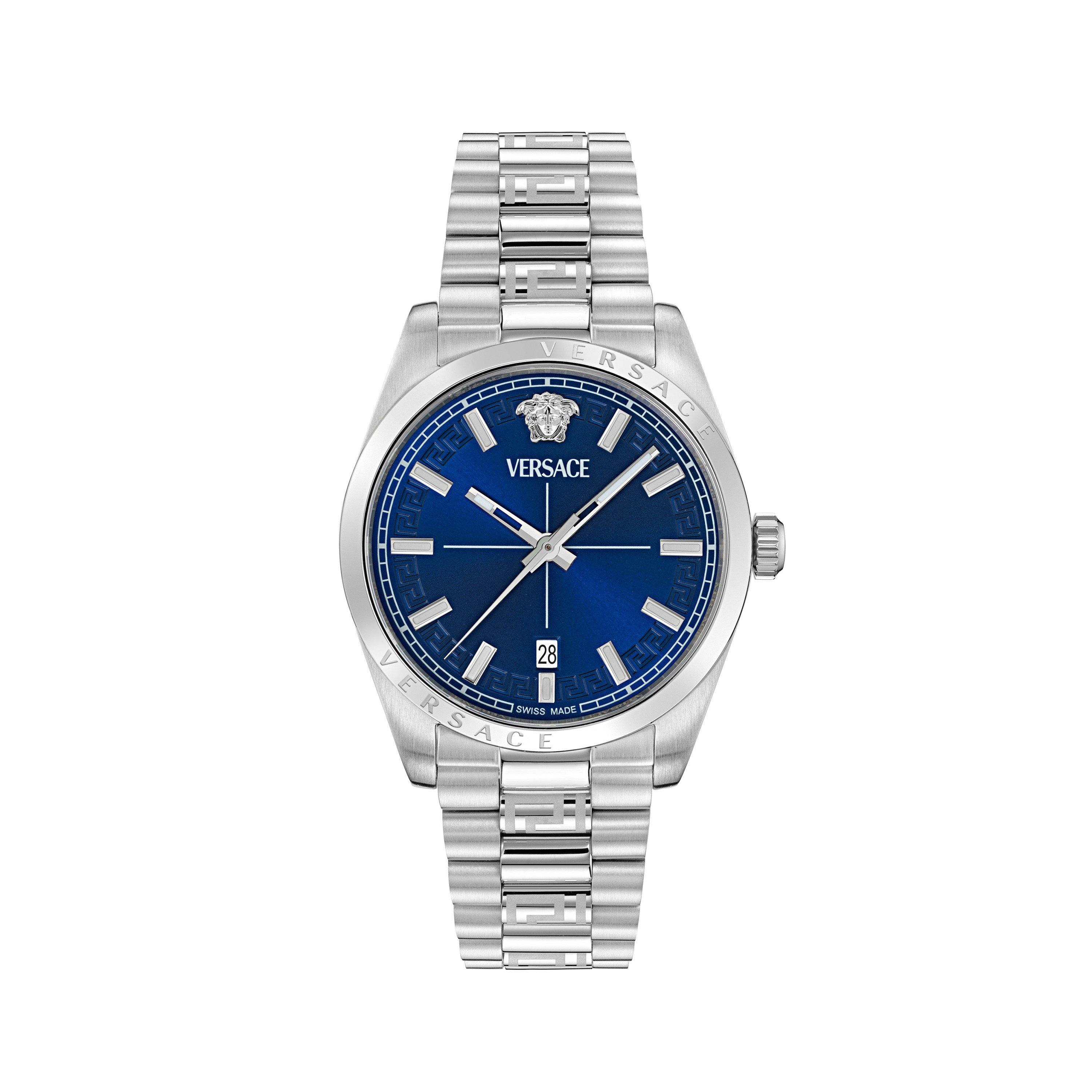 Versace Men's Millennium Quartz Analogue Quartz Watch - Blue/Silver