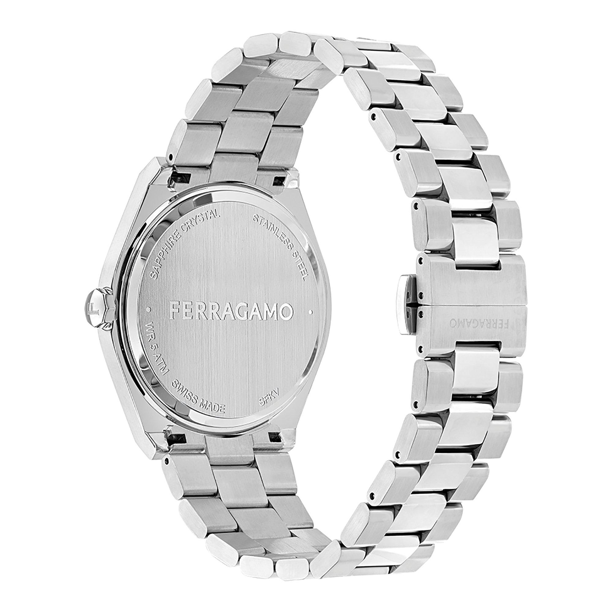 Black/Silver - Ferragamo - Men's Vega Quartz Analogue Watch - 2