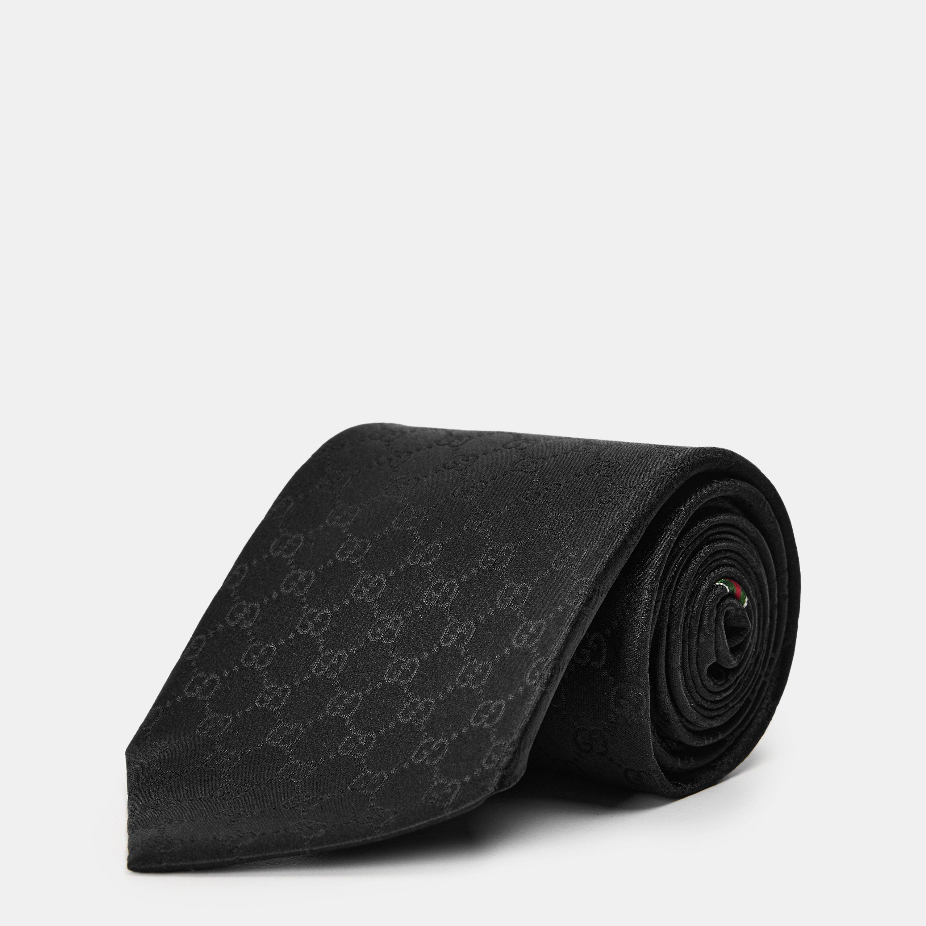 Gucci Men's GG Pattern Tie - Black