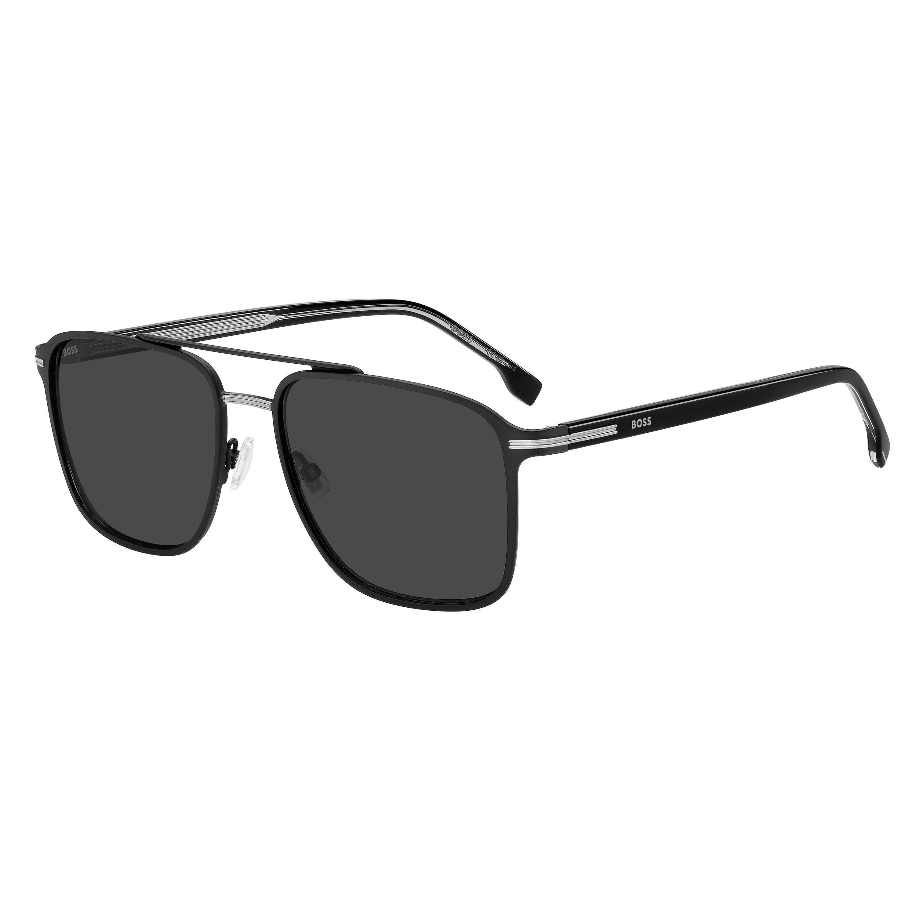Matte Black - Boss - Men's Su Square UV Protection Square Sunglasses - 1