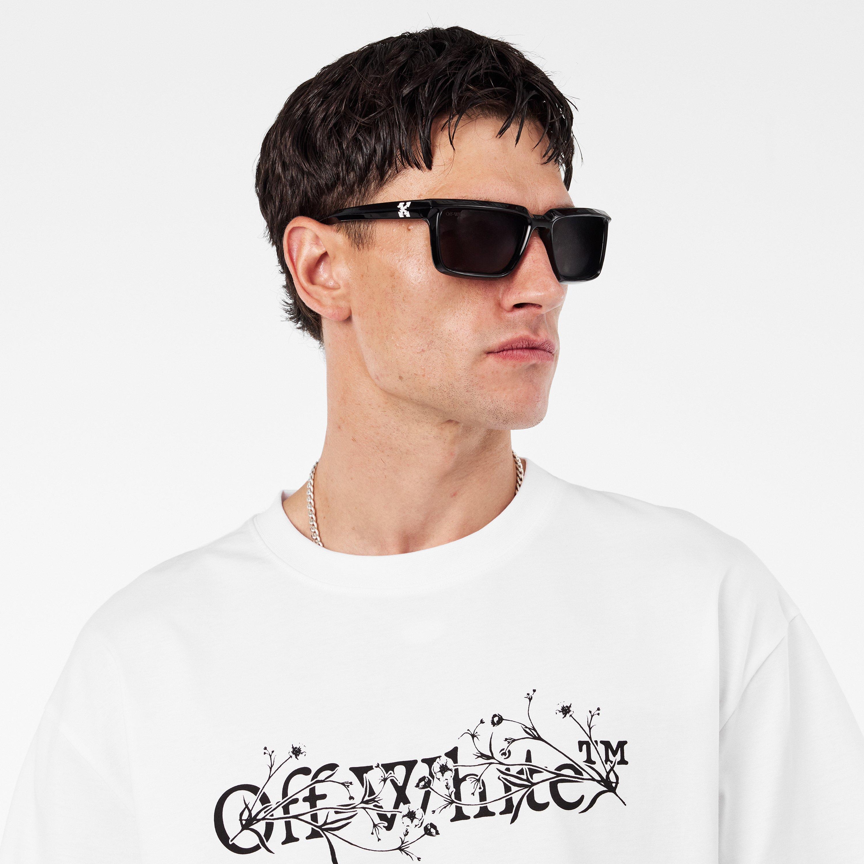 Nero/Grigio Scuro - Off White - Unisex Square Sunglasses, Square Design - 3