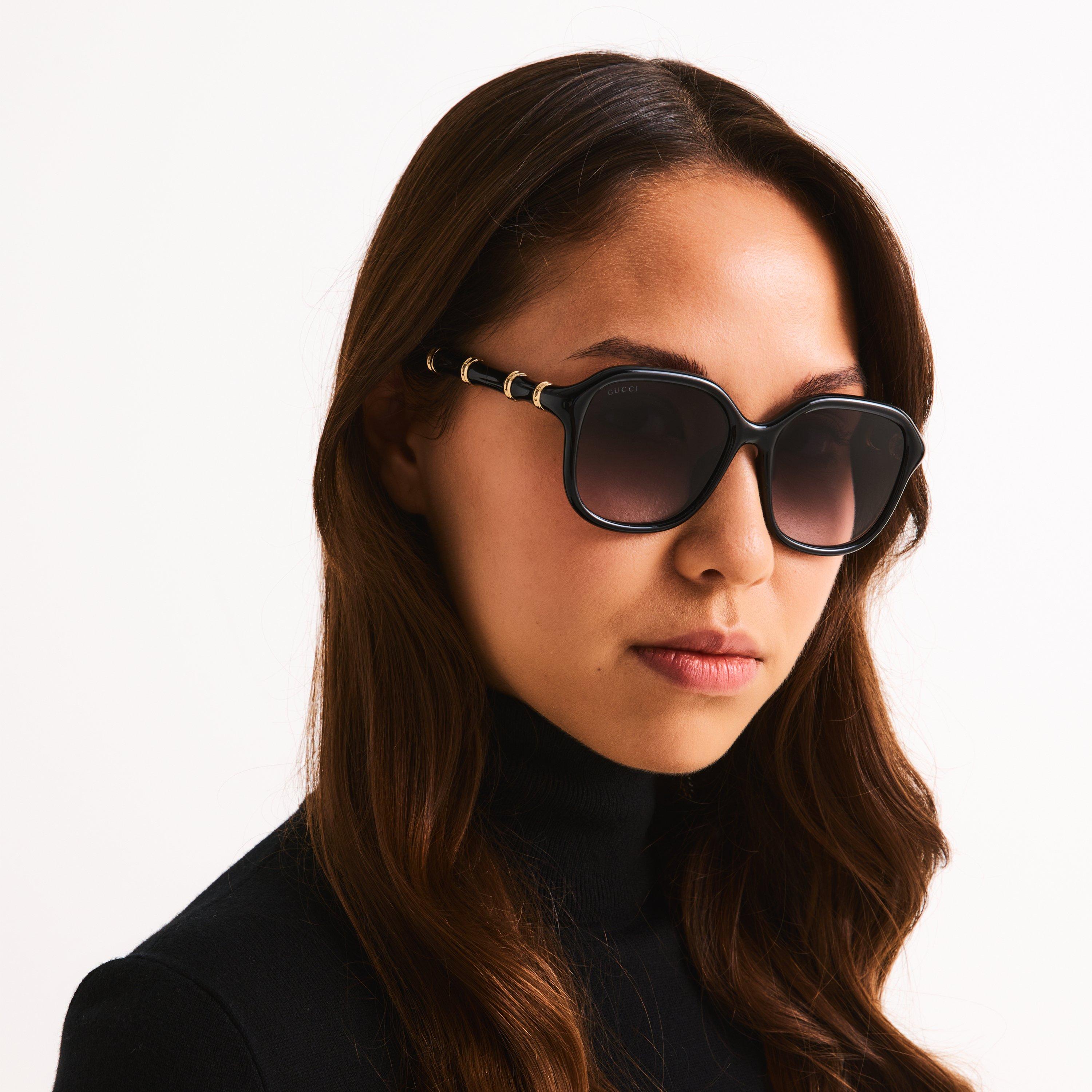 Black/Grey - Gucci - Gucci GG2061SA Women’s Oversized Square Sunglasses - 3