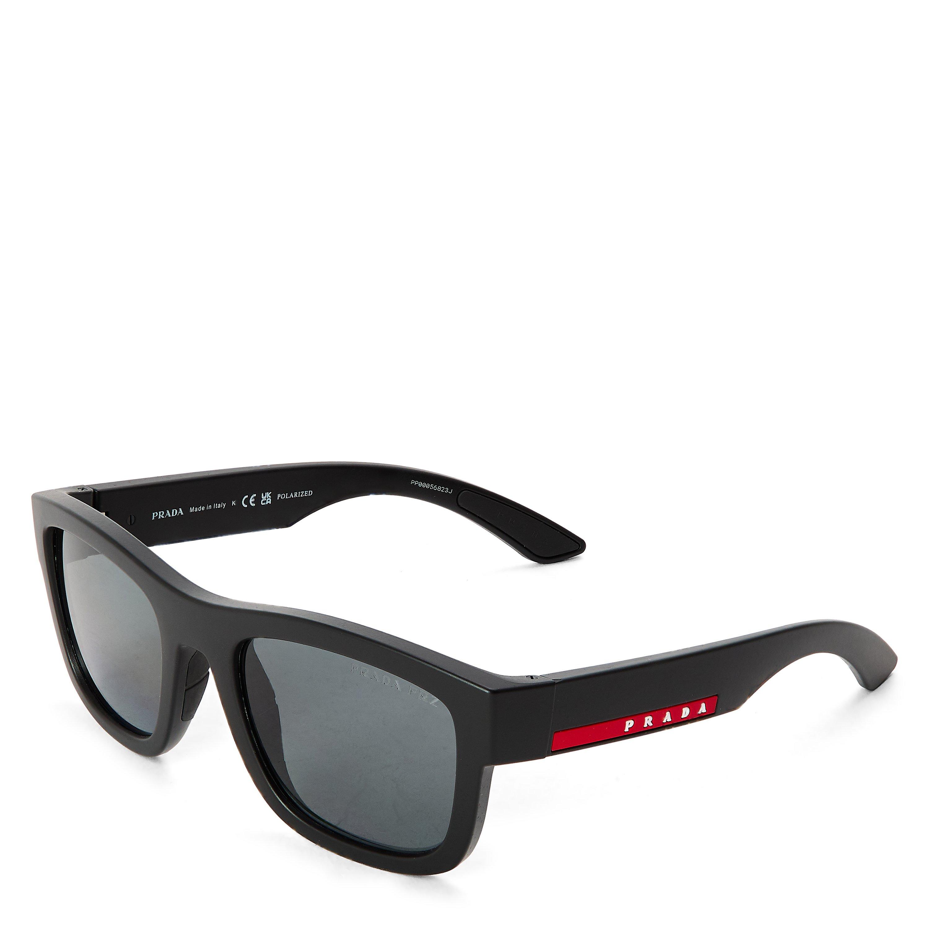 Prada Men's 0PS 01ZS Wayfarer Sunglasses - Black Rubber