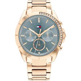 Tommy Hilfiger Ladies Two Tone Stone Set Bezel Watch