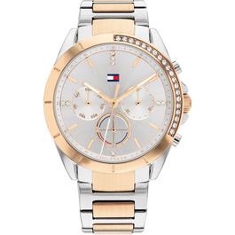 Tommy Hilfiger Ladies Two Tone Stone Set Bezel Watch