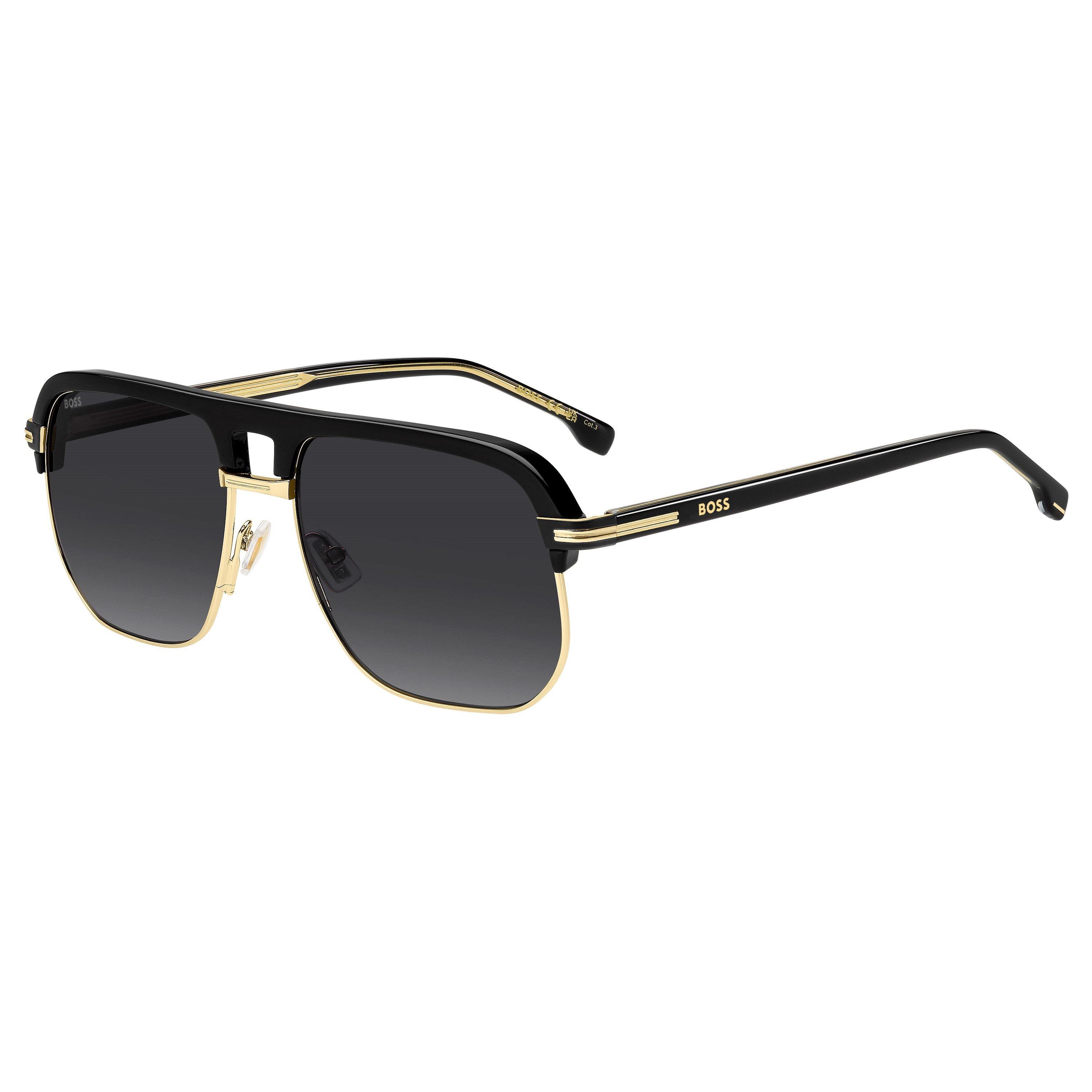 Gold/Black - Boss - Men's Square Sunglasses - 1