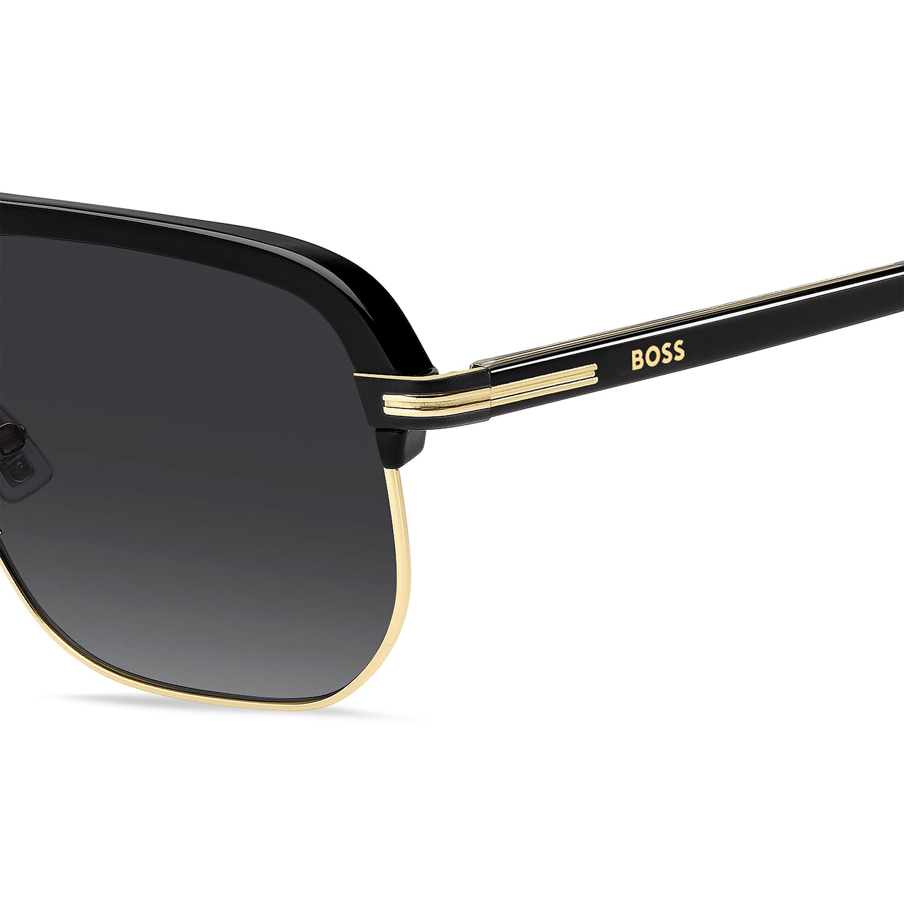 Gold/Black - Boss - Men's Square Sunglasses - 4