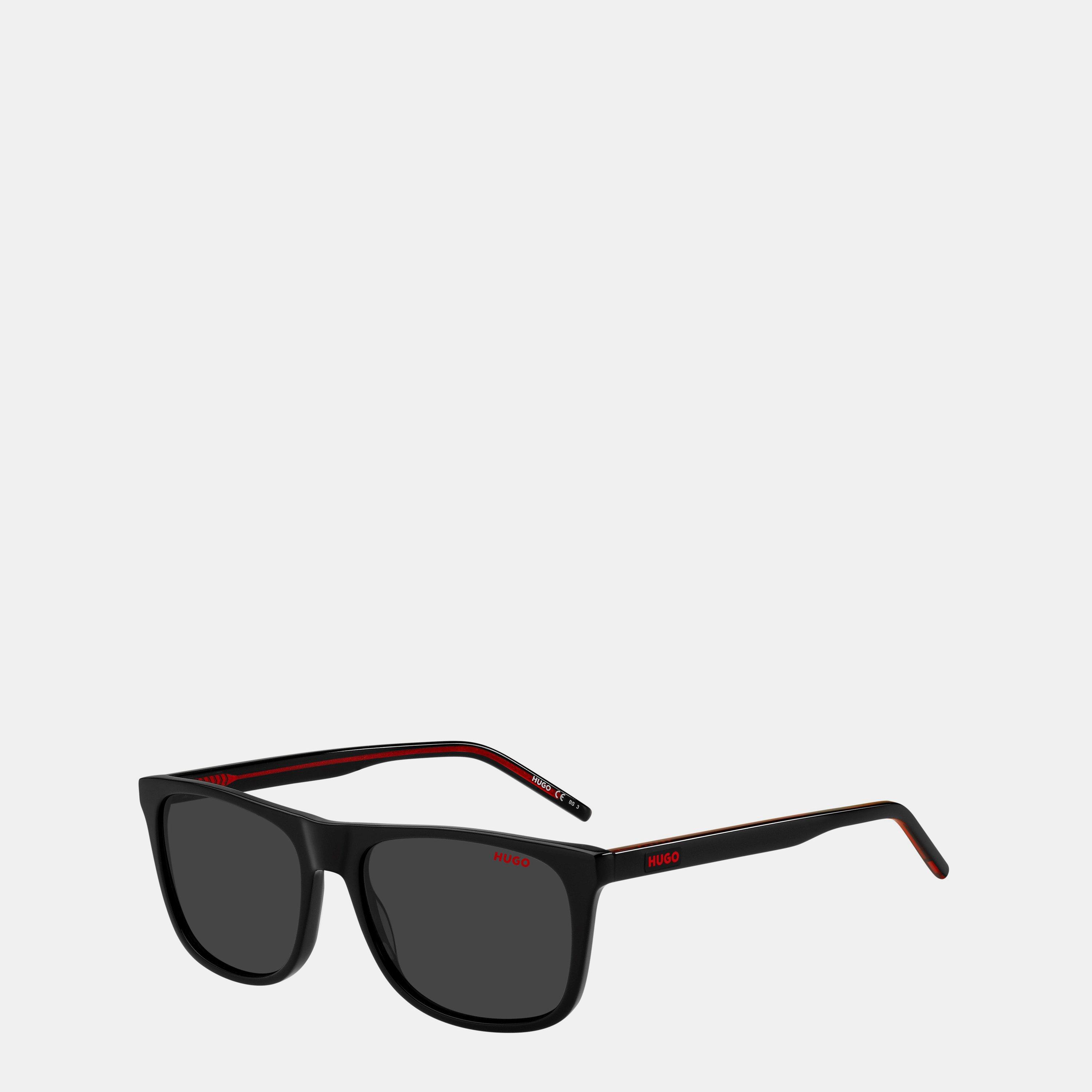 Black - Hugo - Men's Square UV Protection Sunglasses - 1