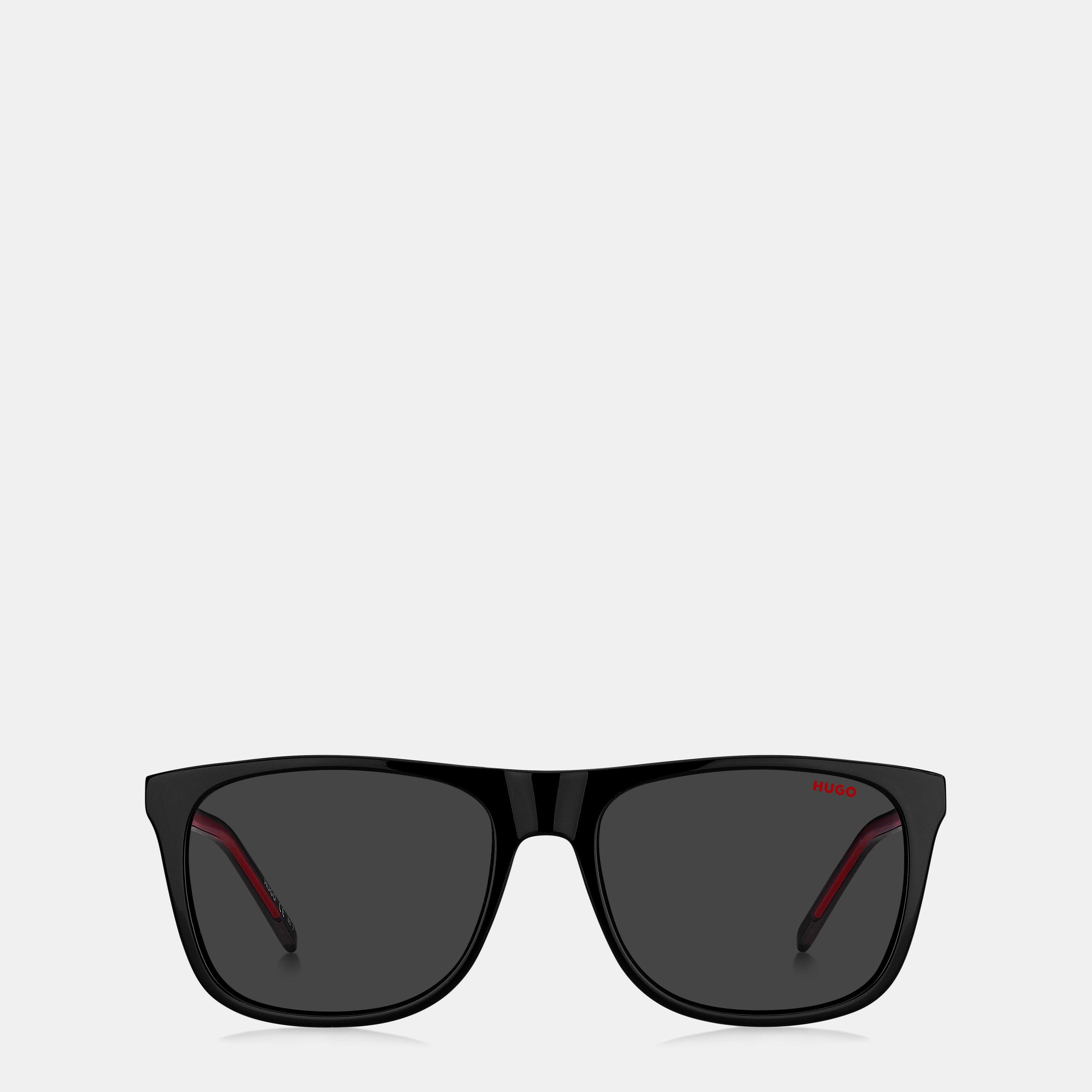 Black - Hugo - Men's Logo Detailed Square Sunglasses - 2