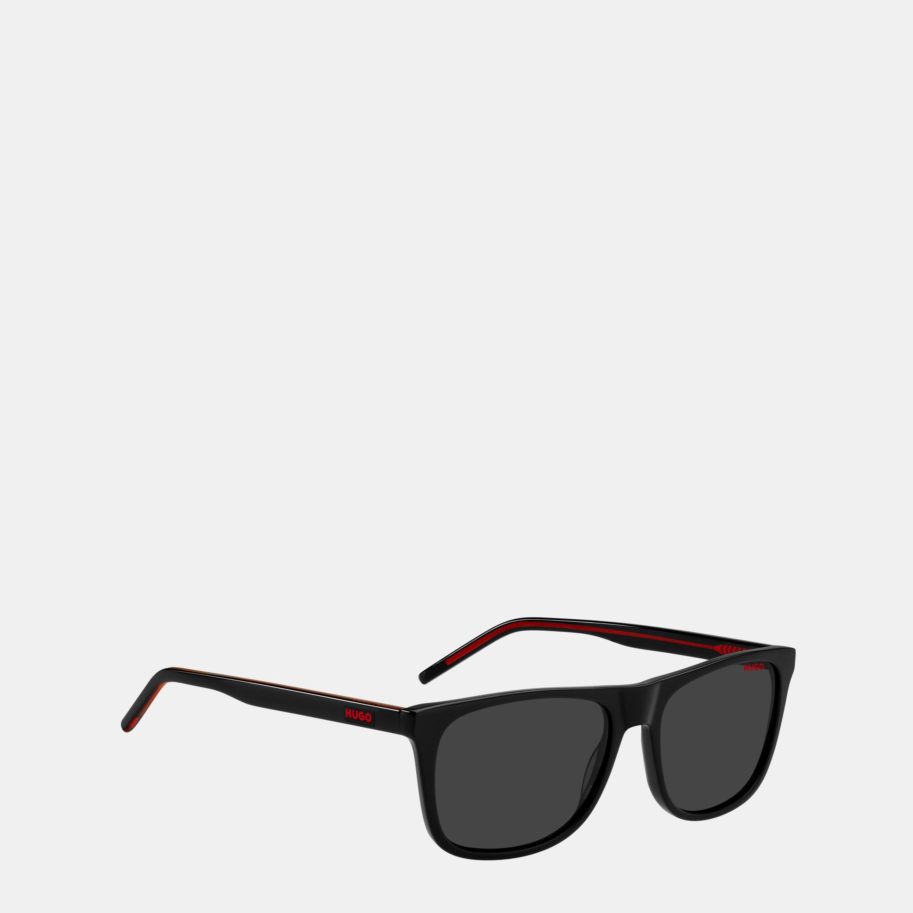 Black - Hugo - Men's Logo Detailed Square Sunglasses - 4