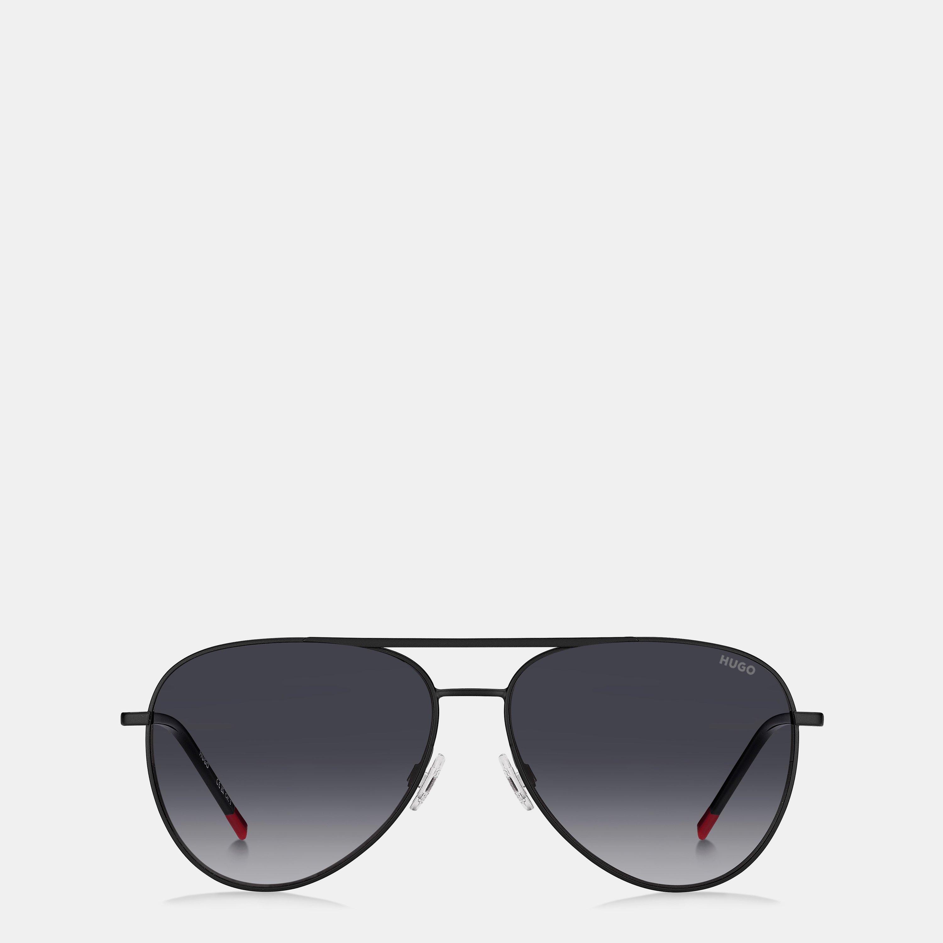 Matte Black - Hugo - Men's Pilot Aviator Sunglasses - 2