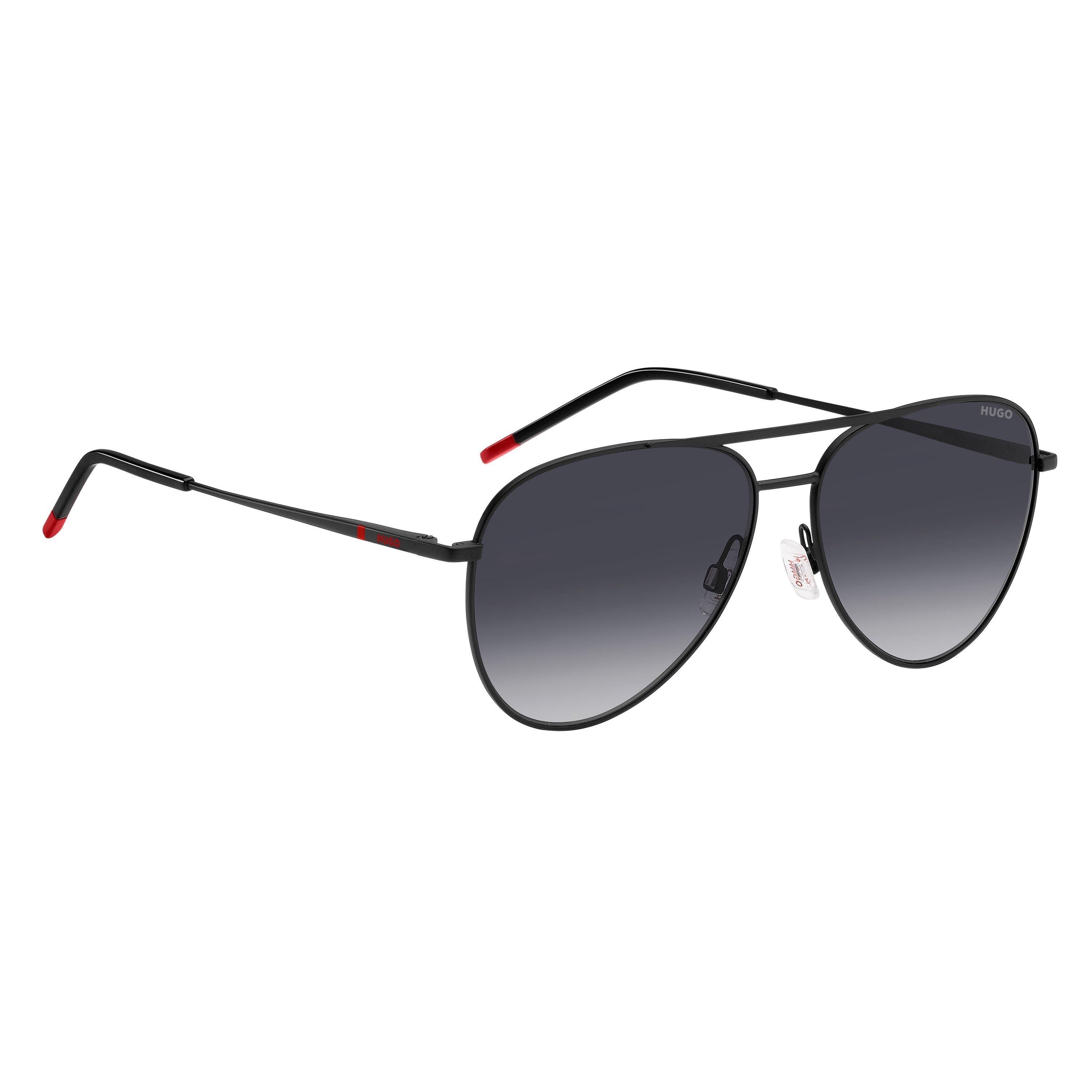 Matte Black - Hugo - Men's Pilot Aviator Sunglasses - 3