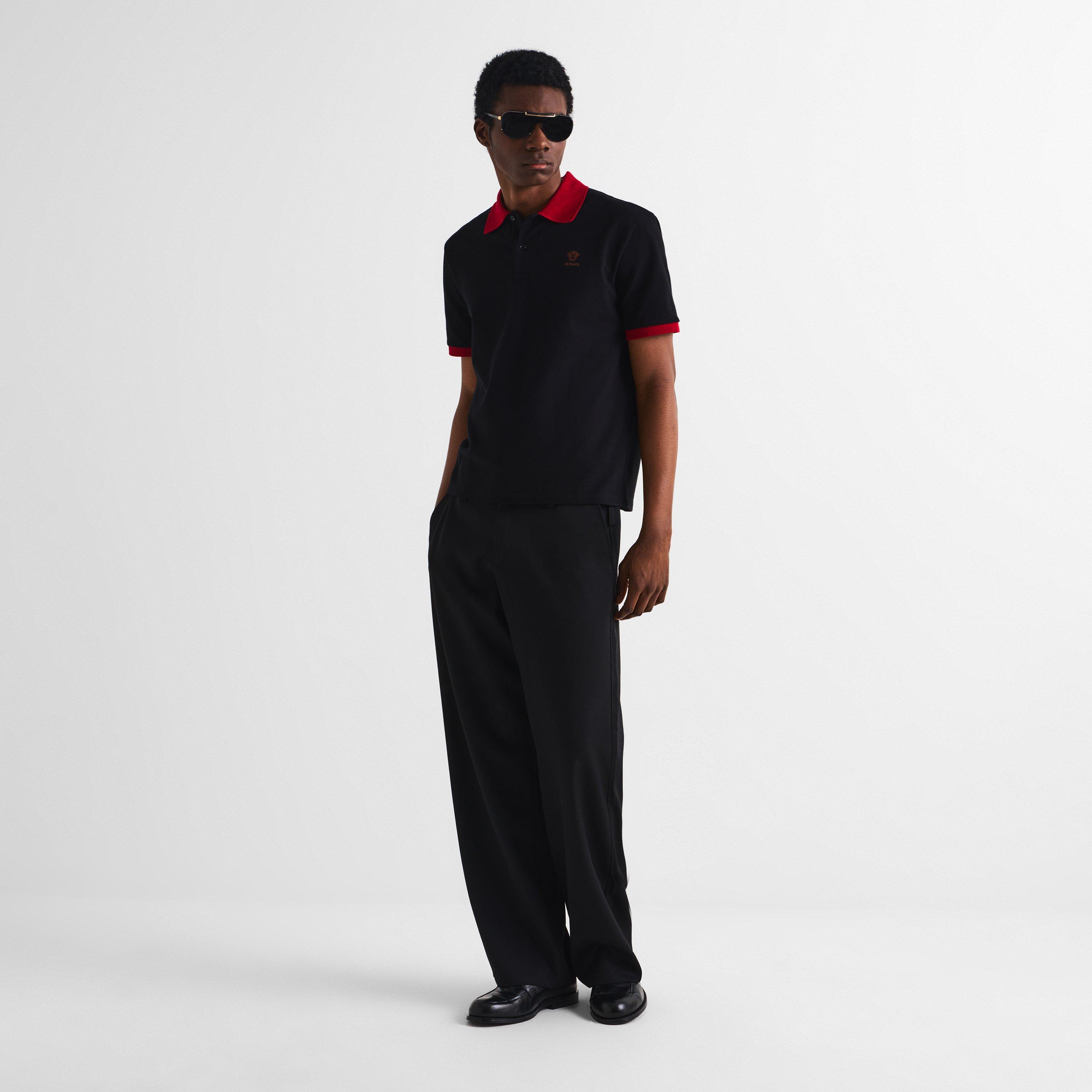 Gold/Black - Versace - Men's 0VE2140 Aviator Sunglasses - 6