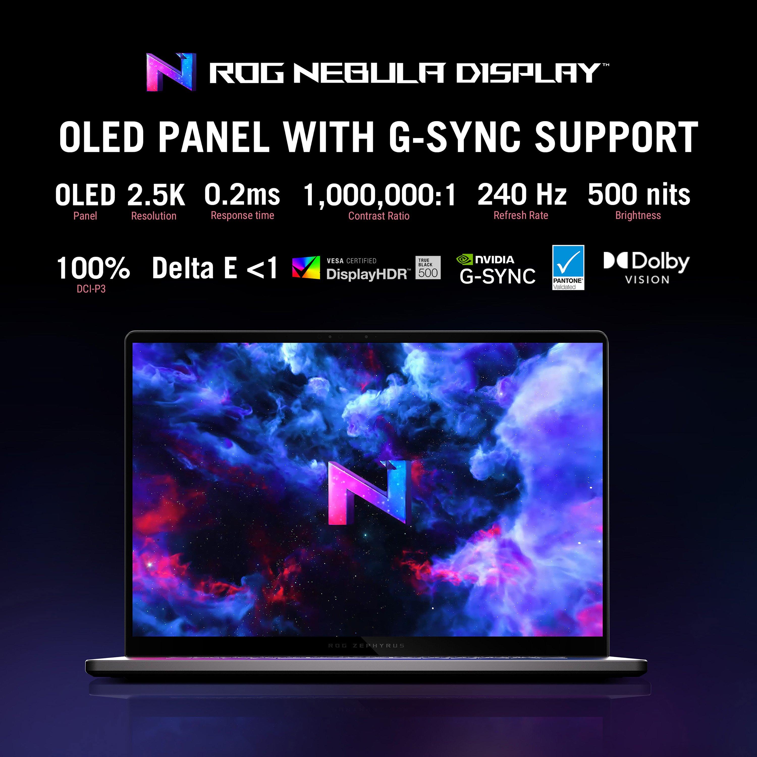 Black - ASUS - ASUS ROG Zephyrus G16 16 2.5K OLED 240Hz Gaming Laptop - Ultra 9 386H 32GB RAM 1TB SSD RTX 5070 - 11